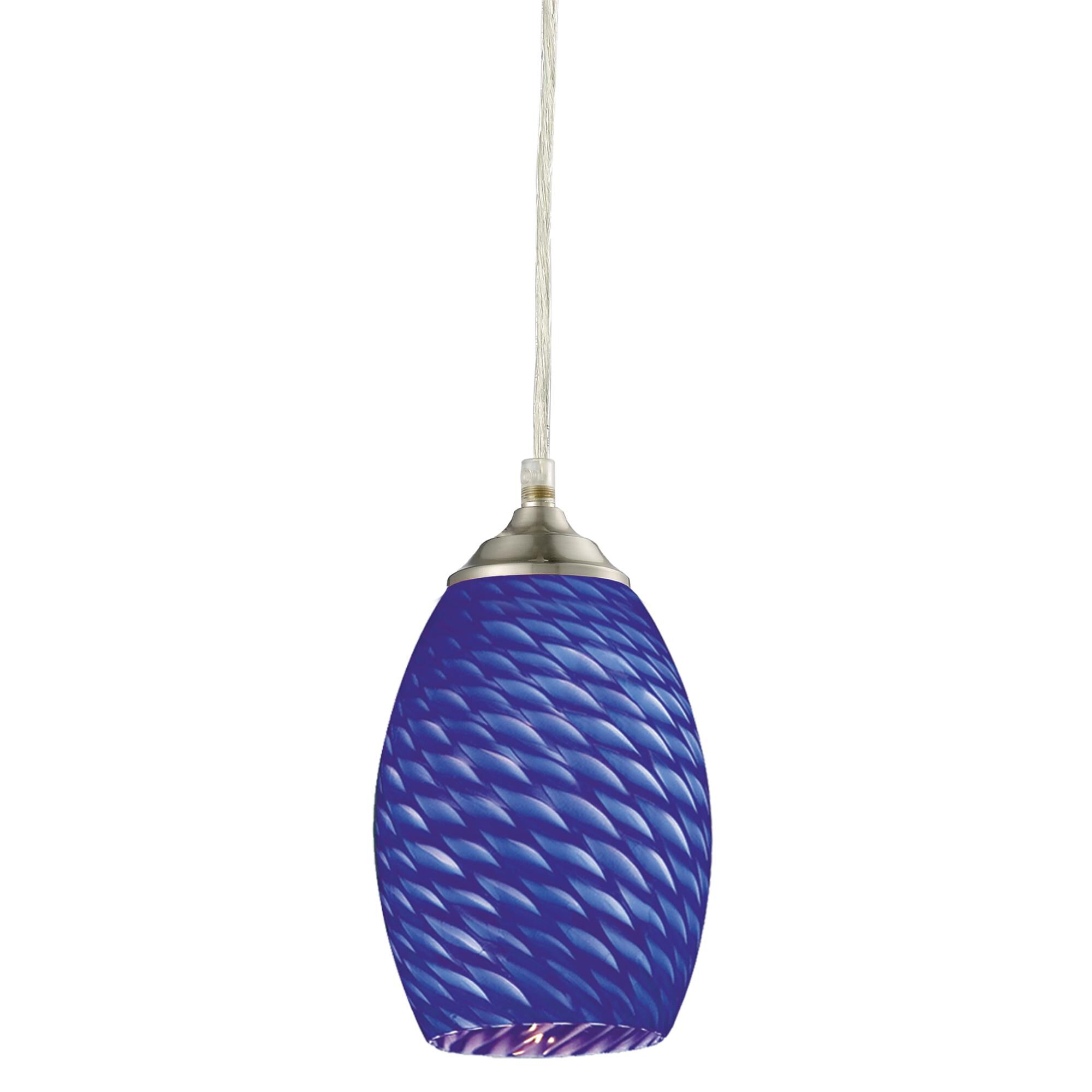 Shown in Brushed Nickel finish and Glass shade