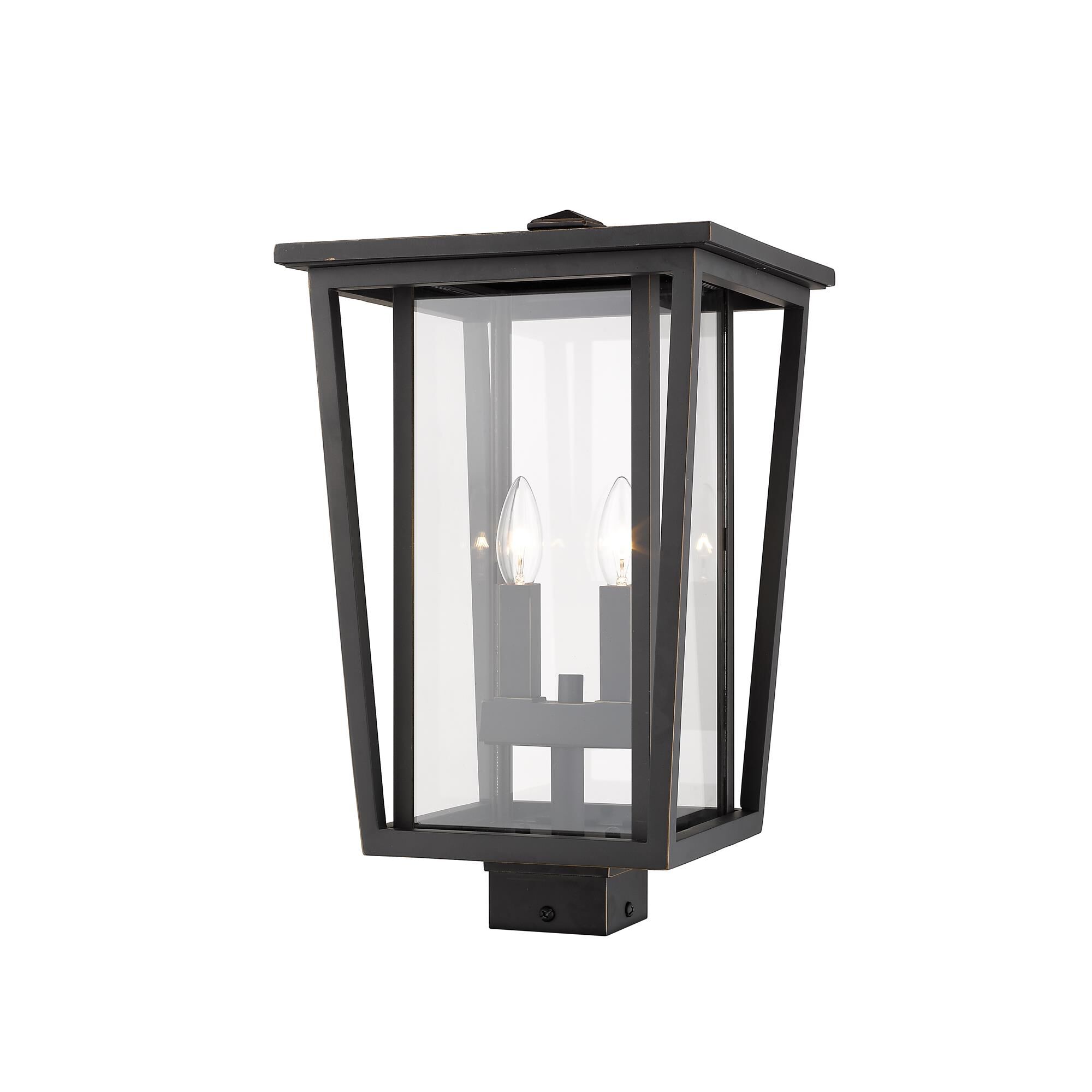 Shown in Oil Rubbed Bronze finish and Glass shade