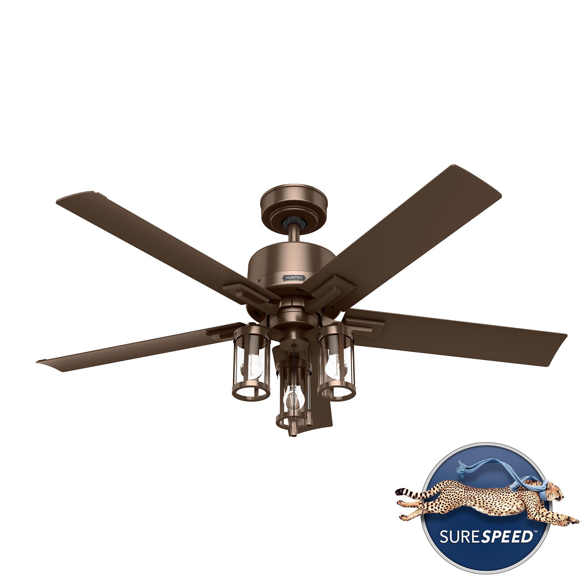Lawndale 52 Inch Ceiling Fan with Light Kit by Hunter Fan