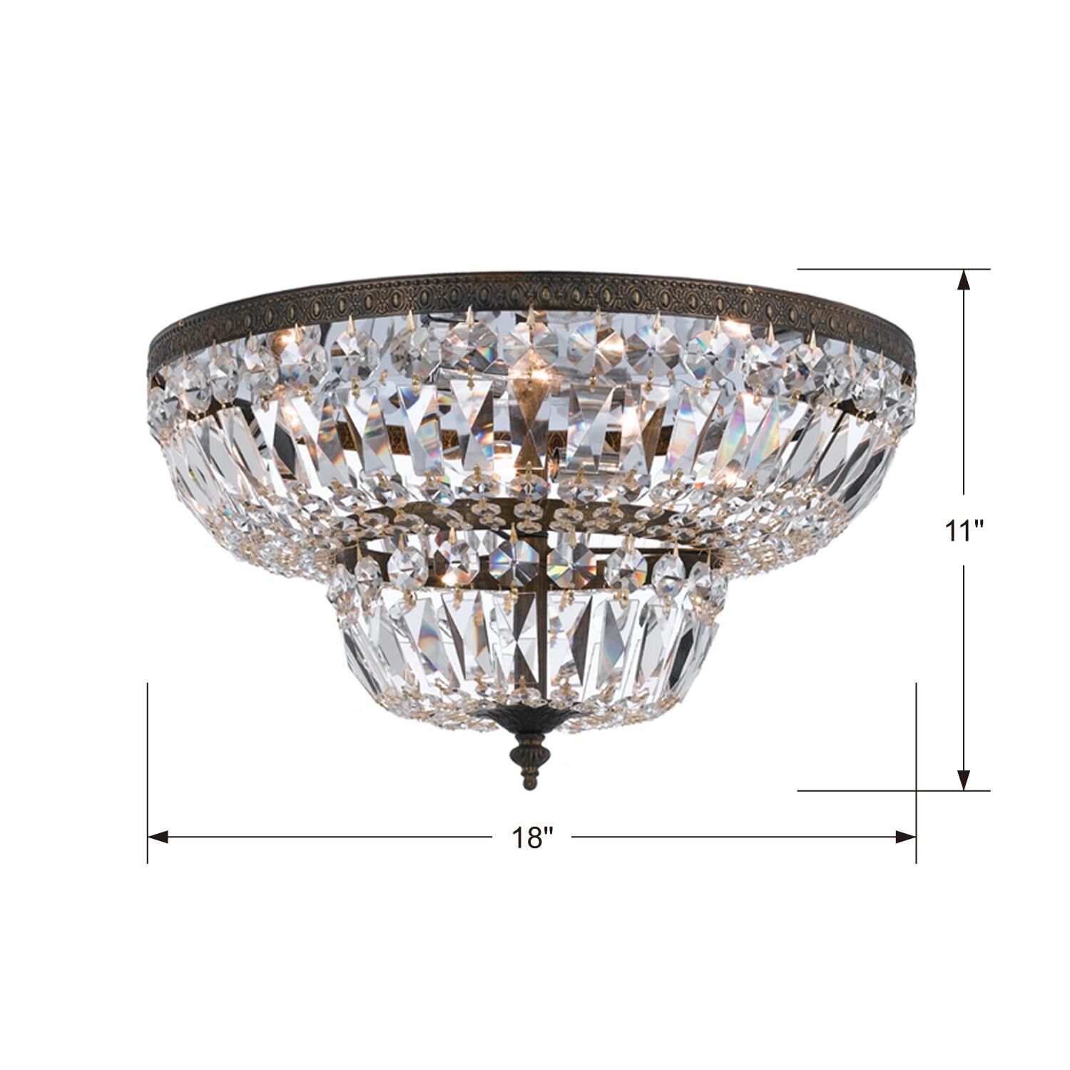 Shown in English Bronze finish and Clear Spectra crystal