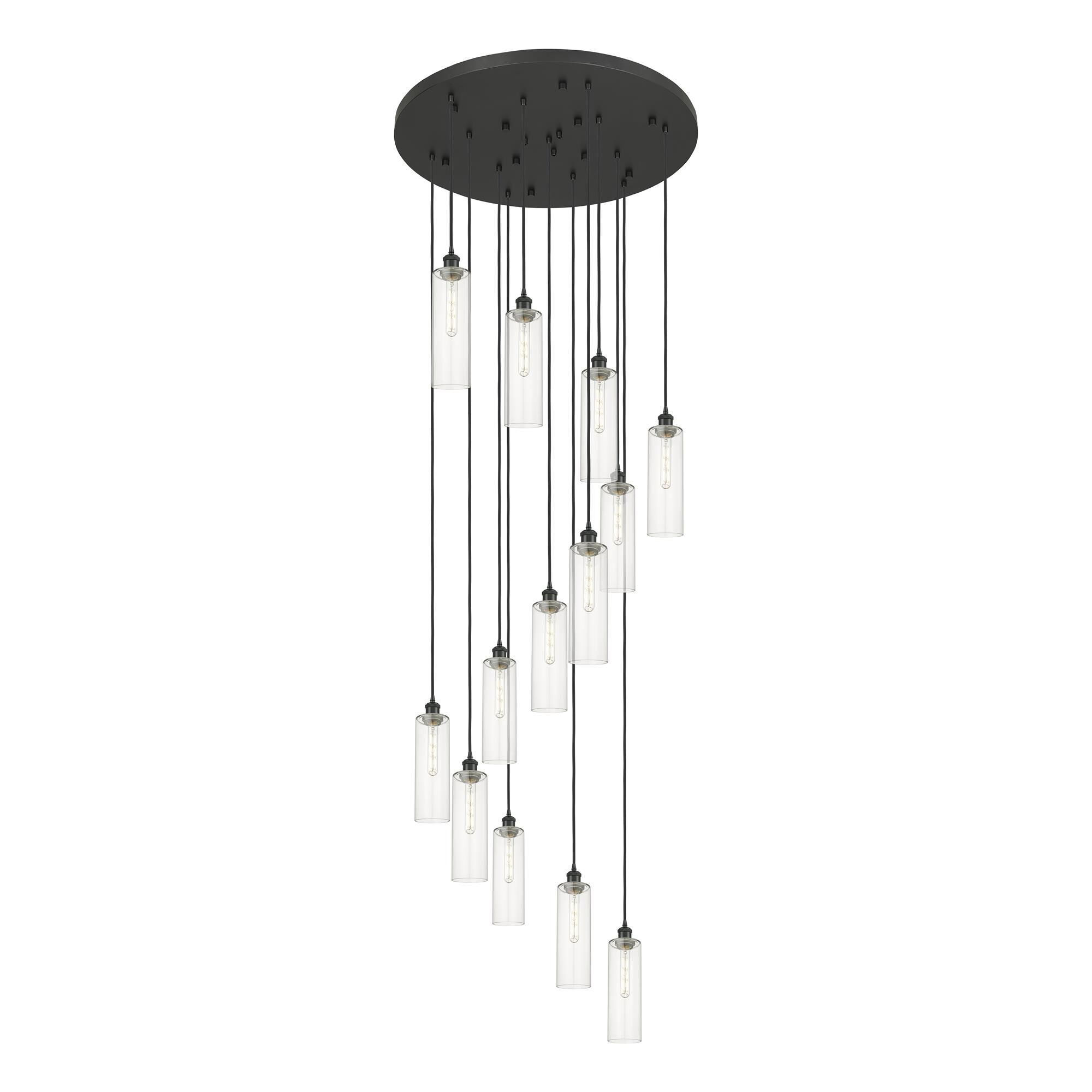 Shown in Matte Black finish and Clear shade
