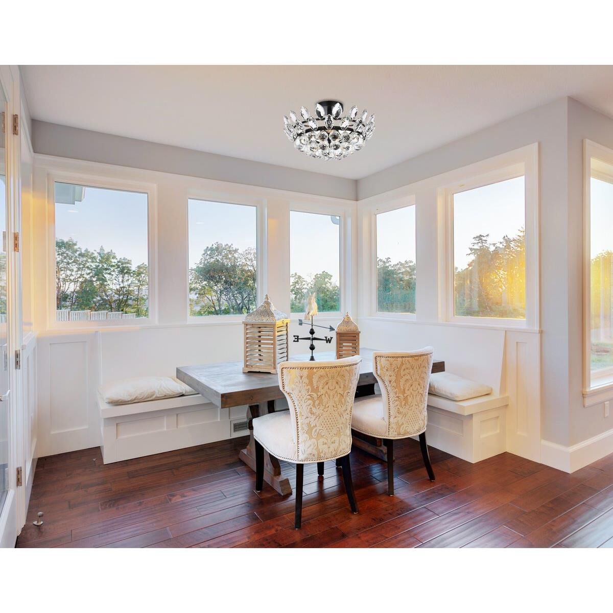 Emilia 16 Inch 3 Light Flush Mount by Elegant Lighting