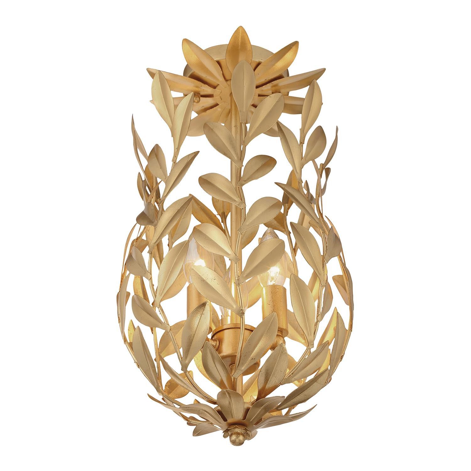 Broche 10 Inch Semi Flush Mount by Crystorama