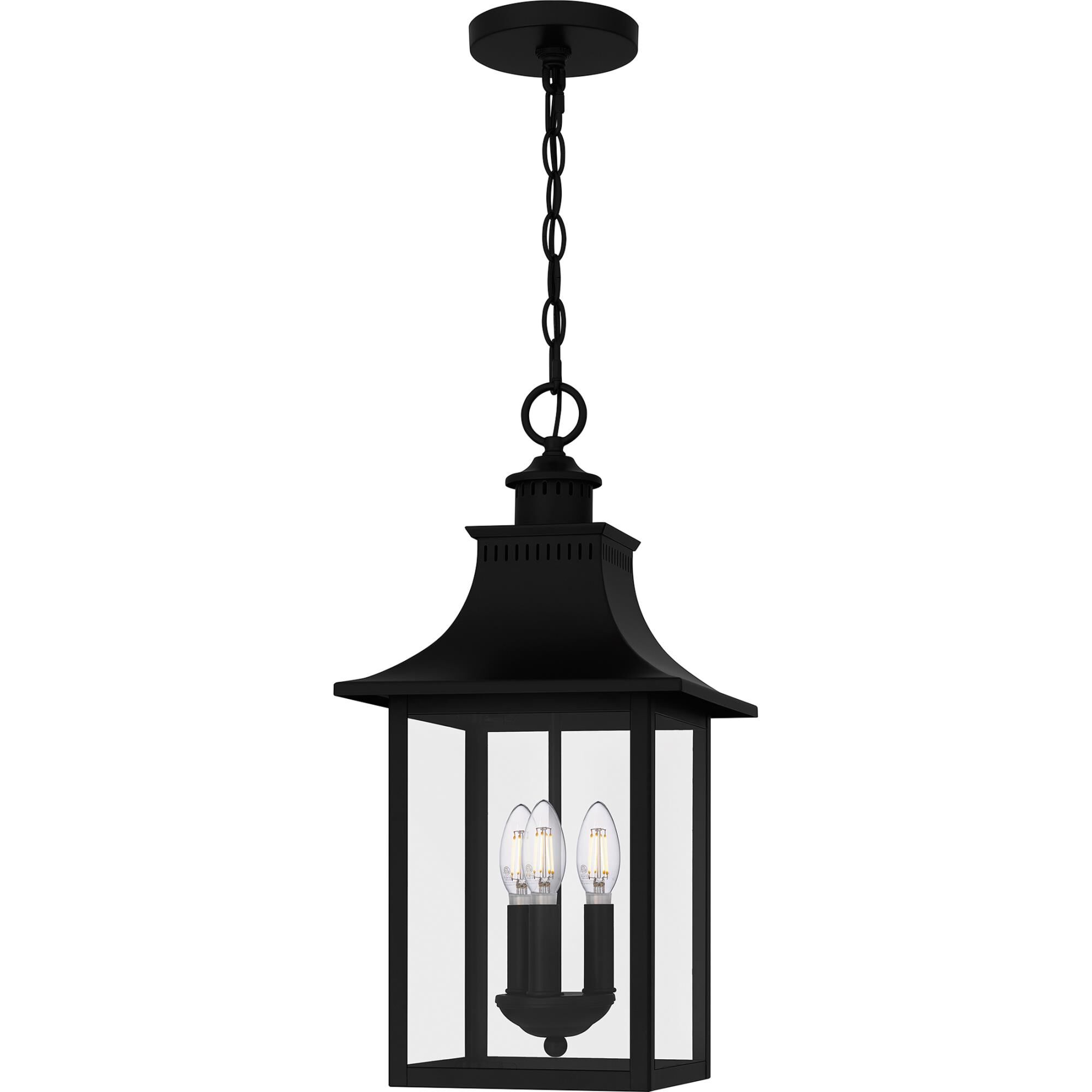 Shown in Mystic Black finish and Clear glass and Clear Glass shade