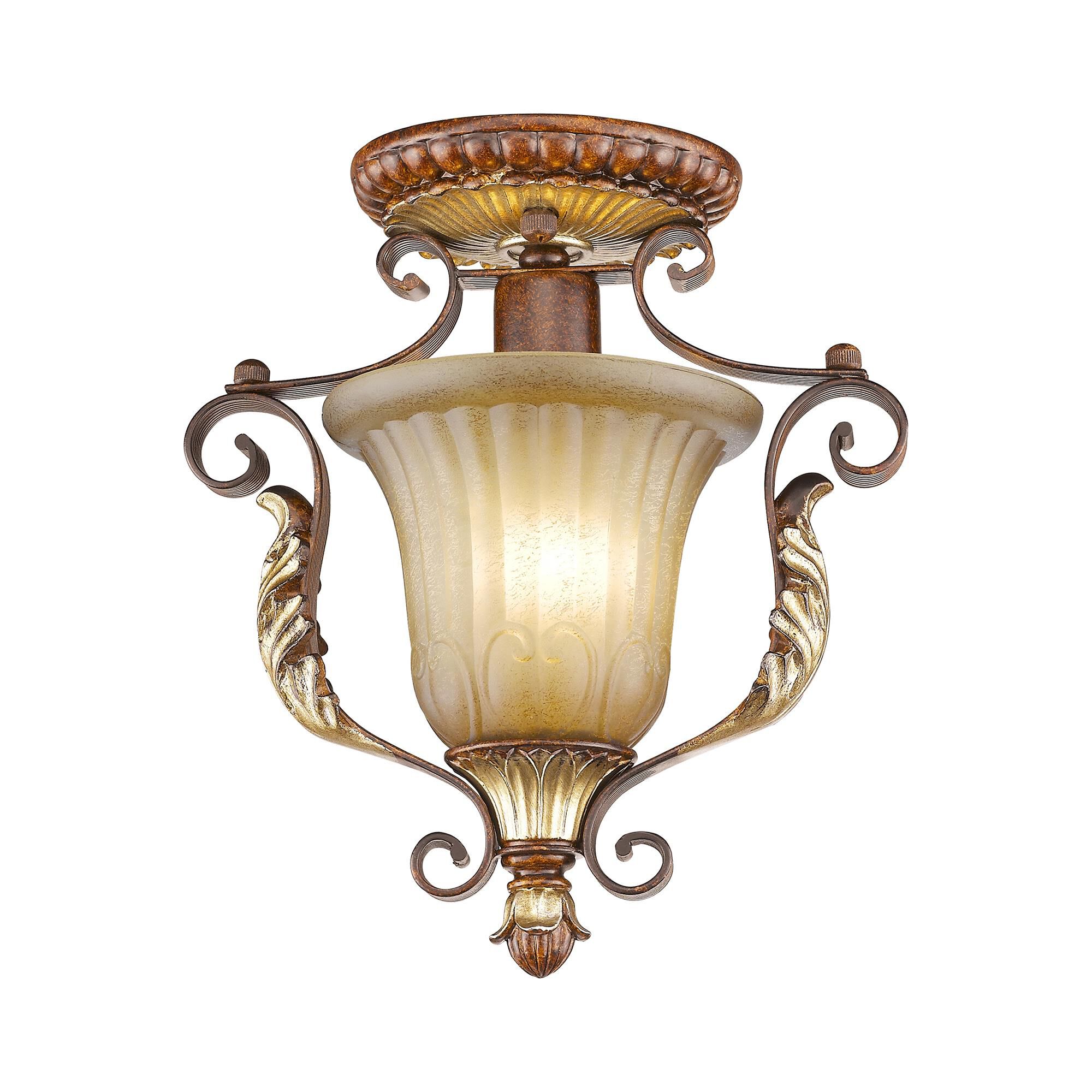 Villa Verona 10 Inch 1 Light Semi Flush Mount by Livex Lighting