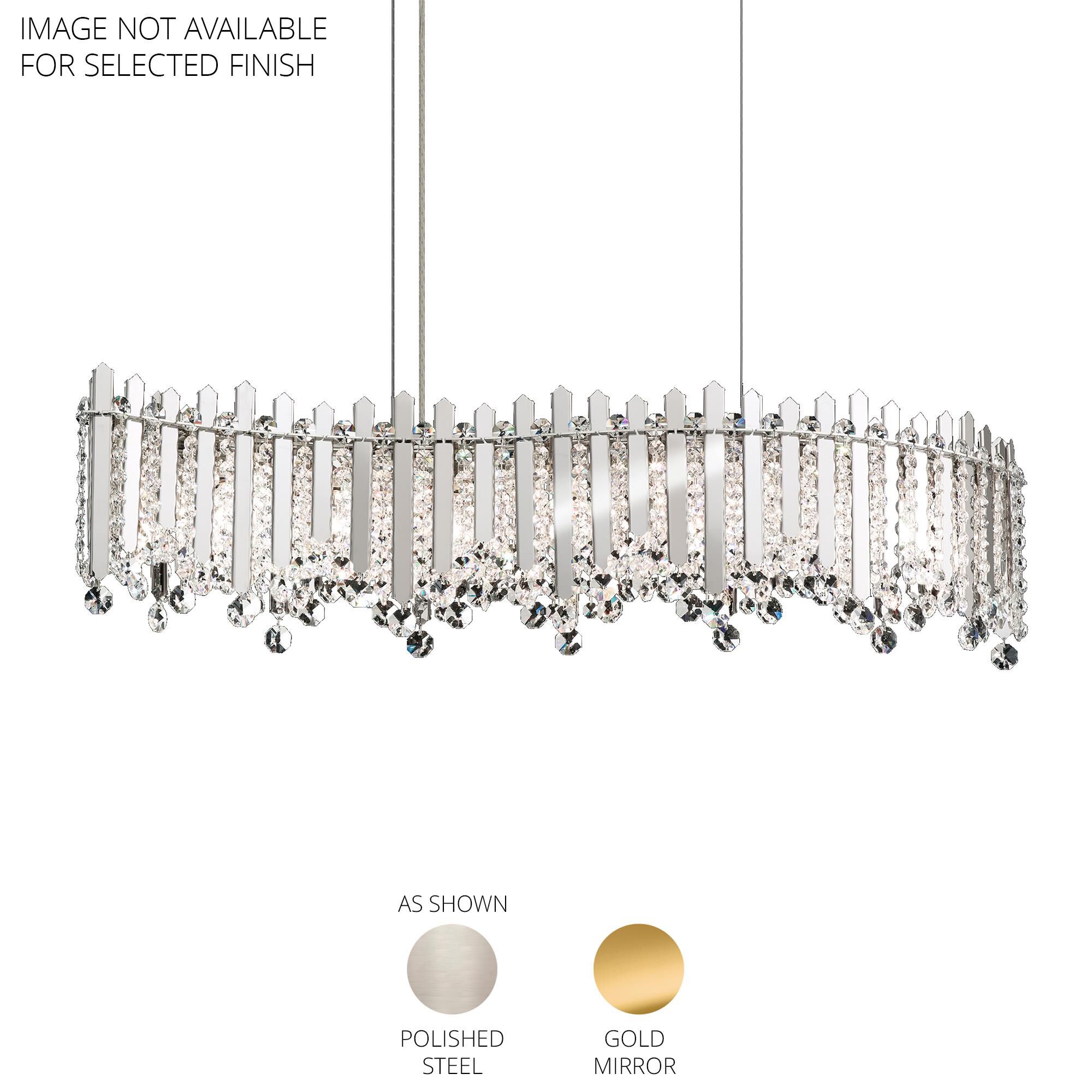 Shown in Gold Mirror finish and Clear Radiance crystal