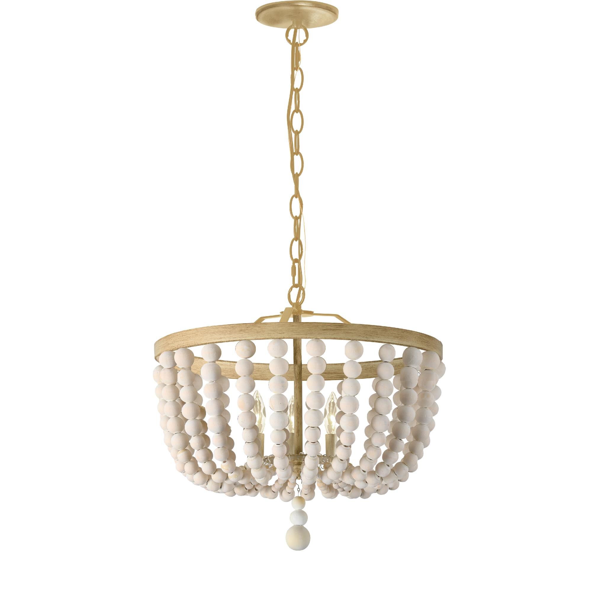 Shown in Aged Brass finish and Vintage White/Natural shade