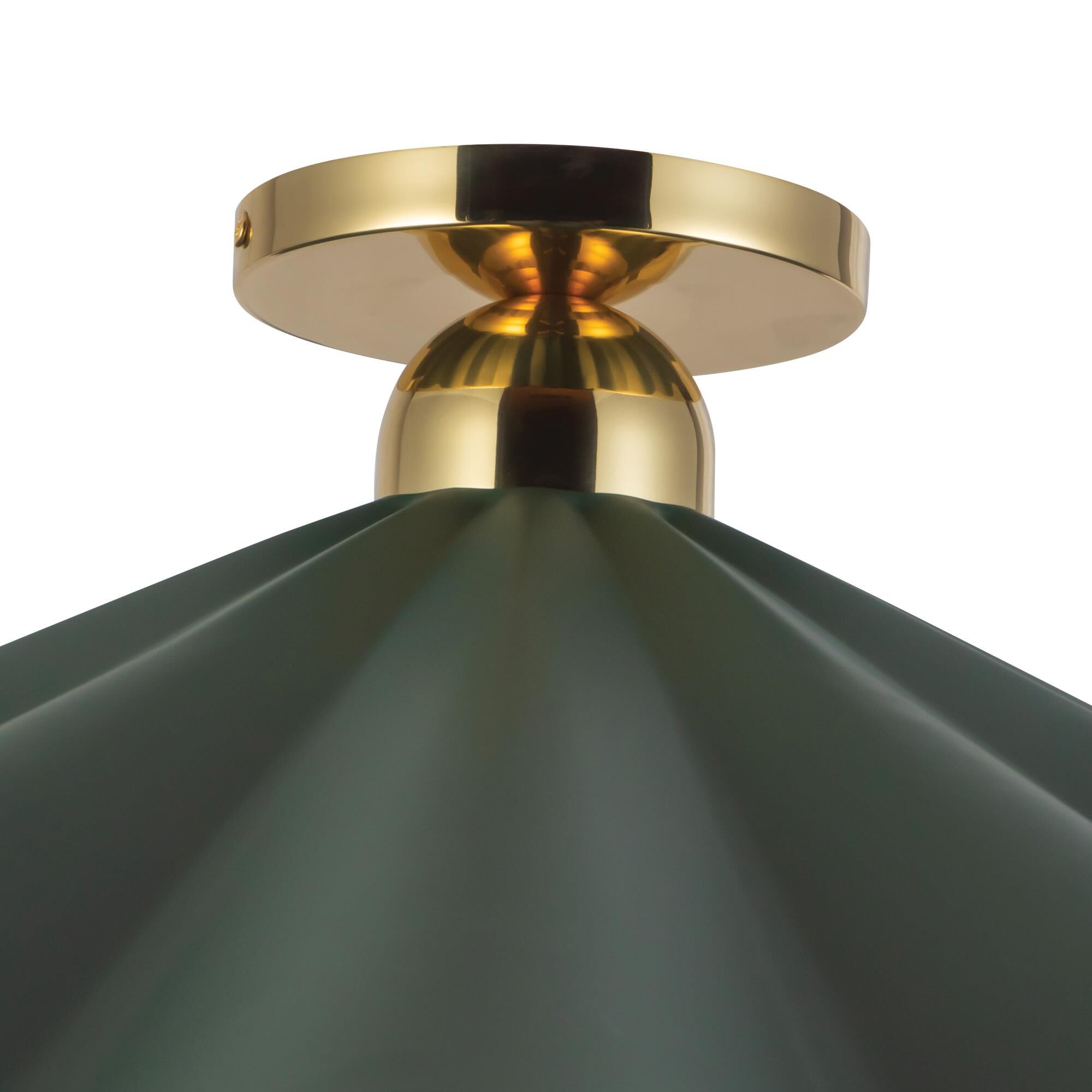 Shown in Pine Green finish and Matte Opal glass