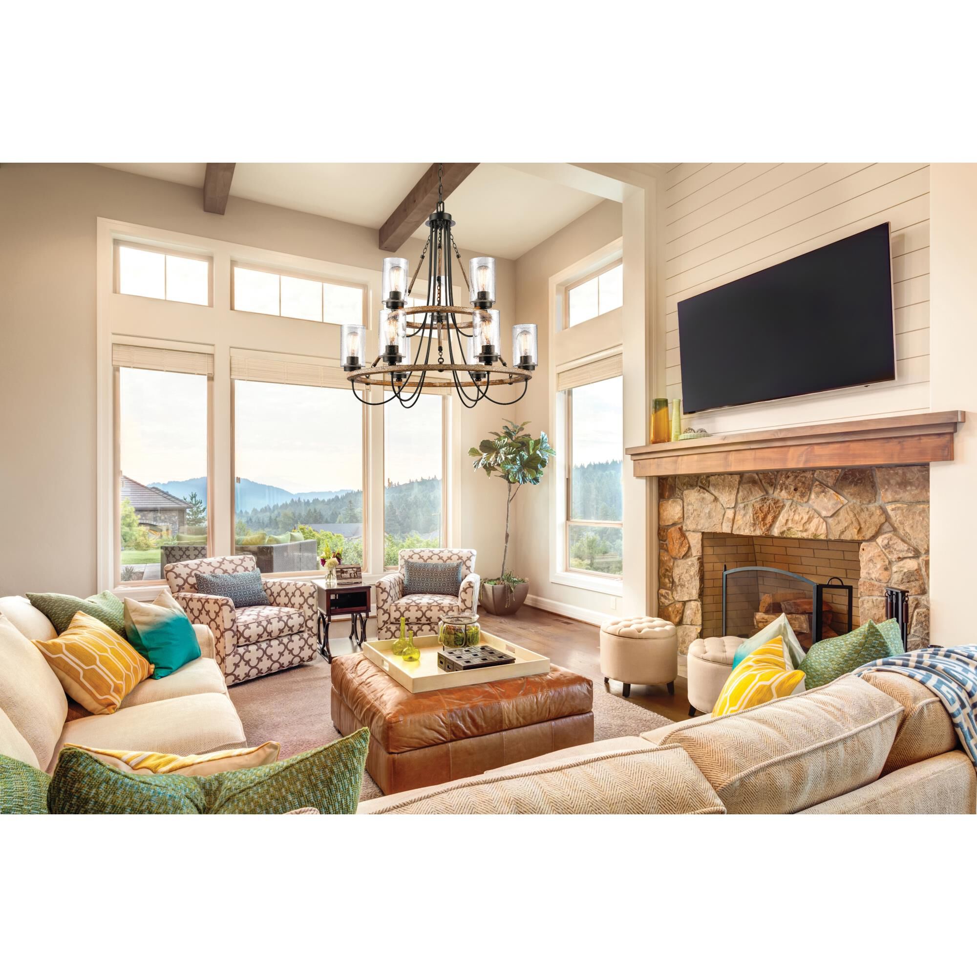 Shown in Matte Black finish and Seedy  Cylinder glass and Cedarwood accent