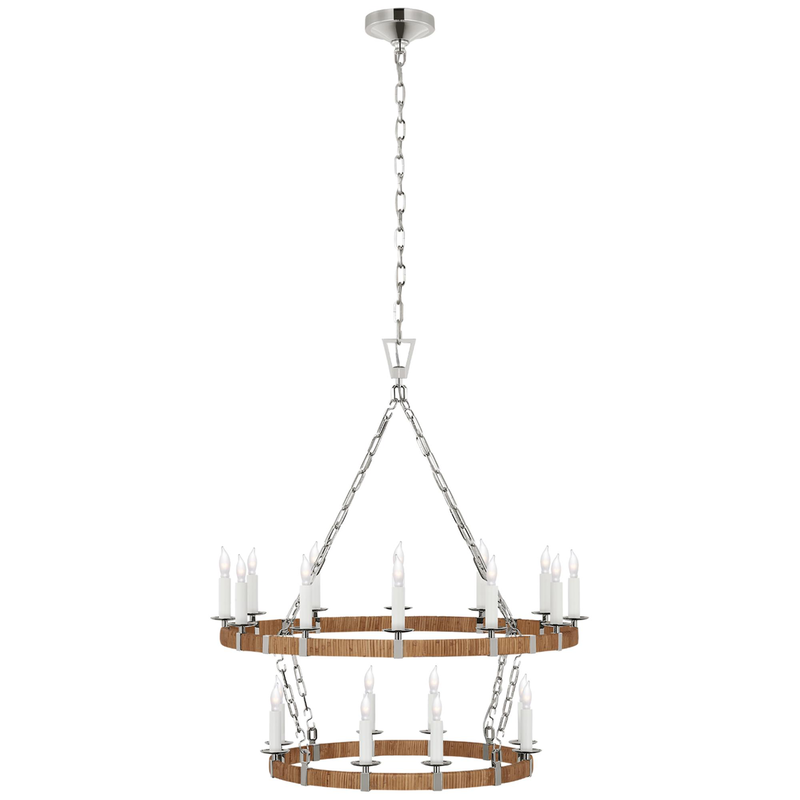 Chapman & Myers Darlana Wrapped 31 Inch 20 Light LED Chandelier by Visual Comfort Signature Collection