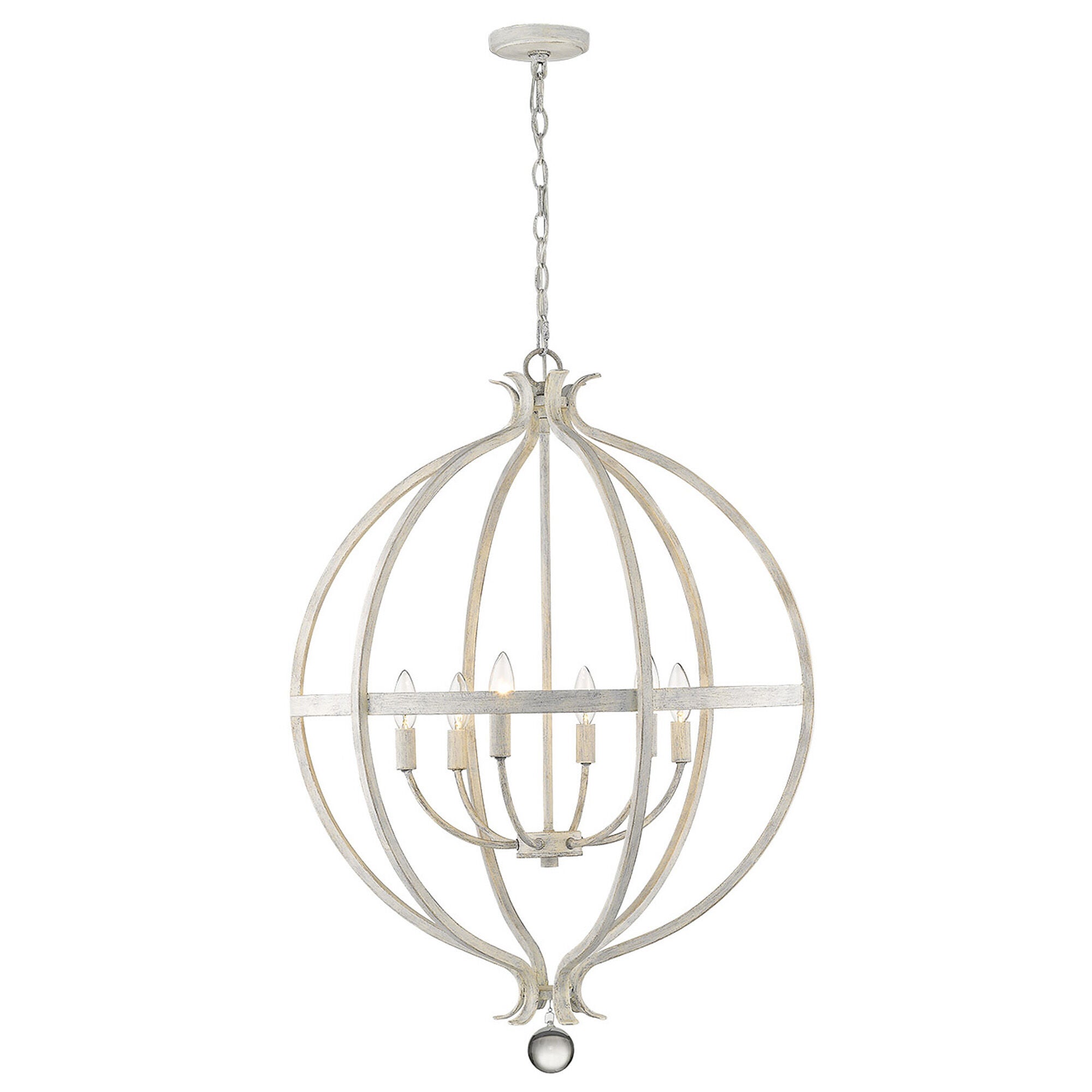 Shown in Country White finish and -- glass and -- shade
