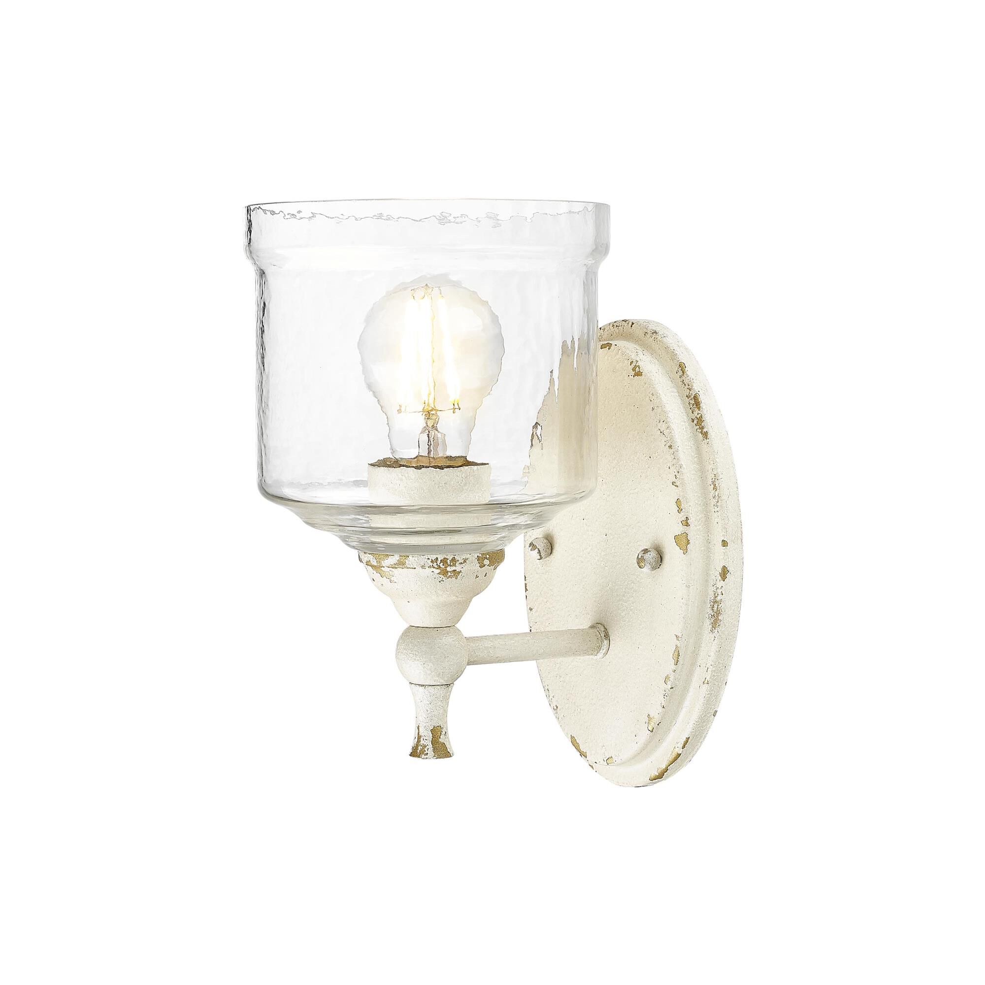 Shown in Antique Ivory finish and Hammered Water glass