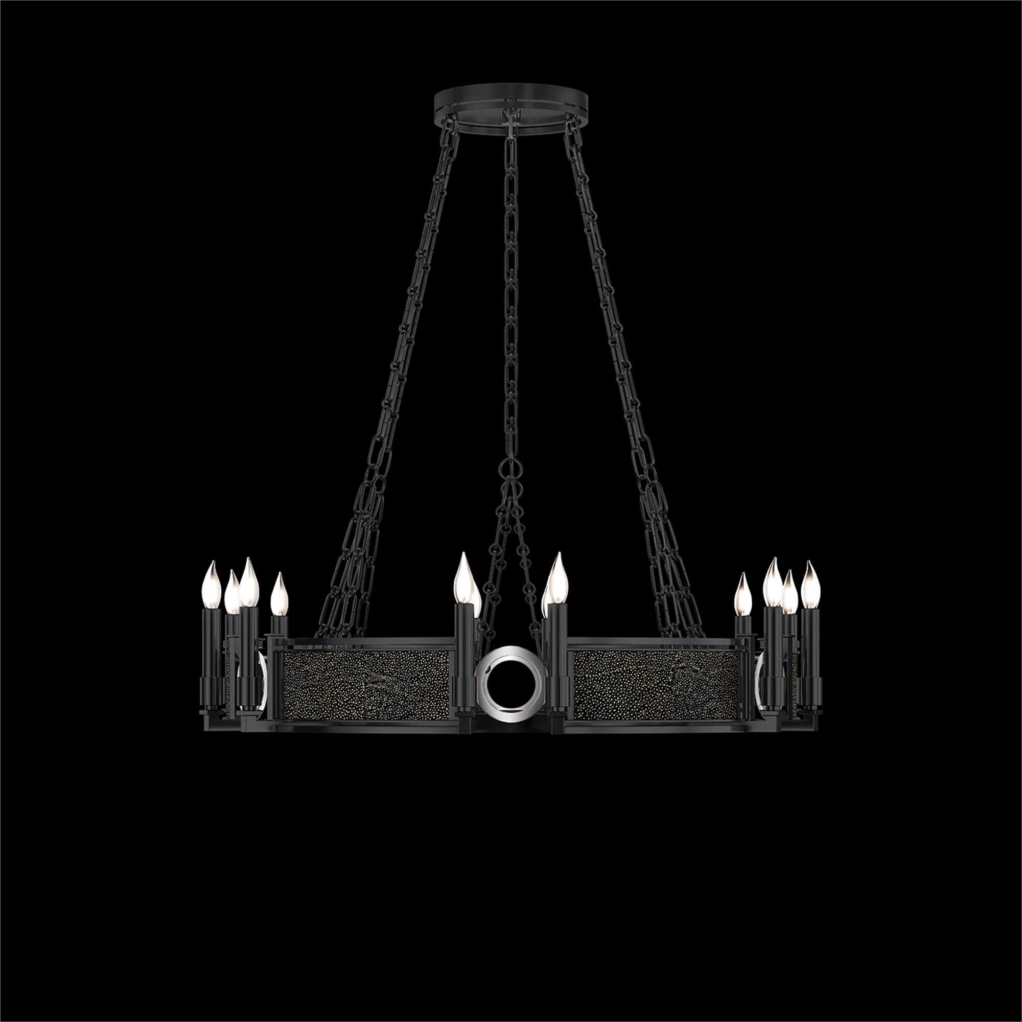 Shown in Black Iron and Nickel  finish and Black Knight accent