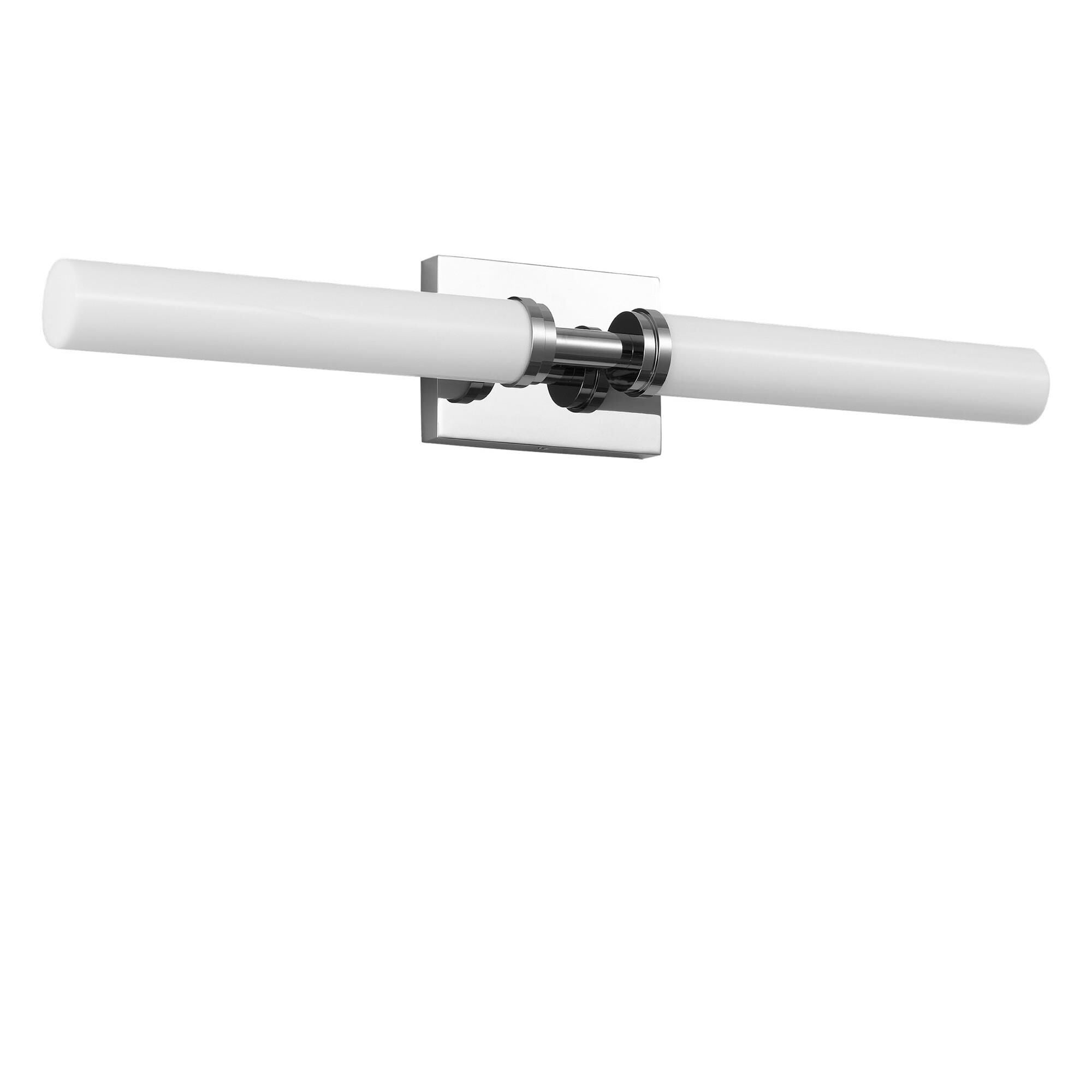 Shown in Chrome finish and White Acrylic shade