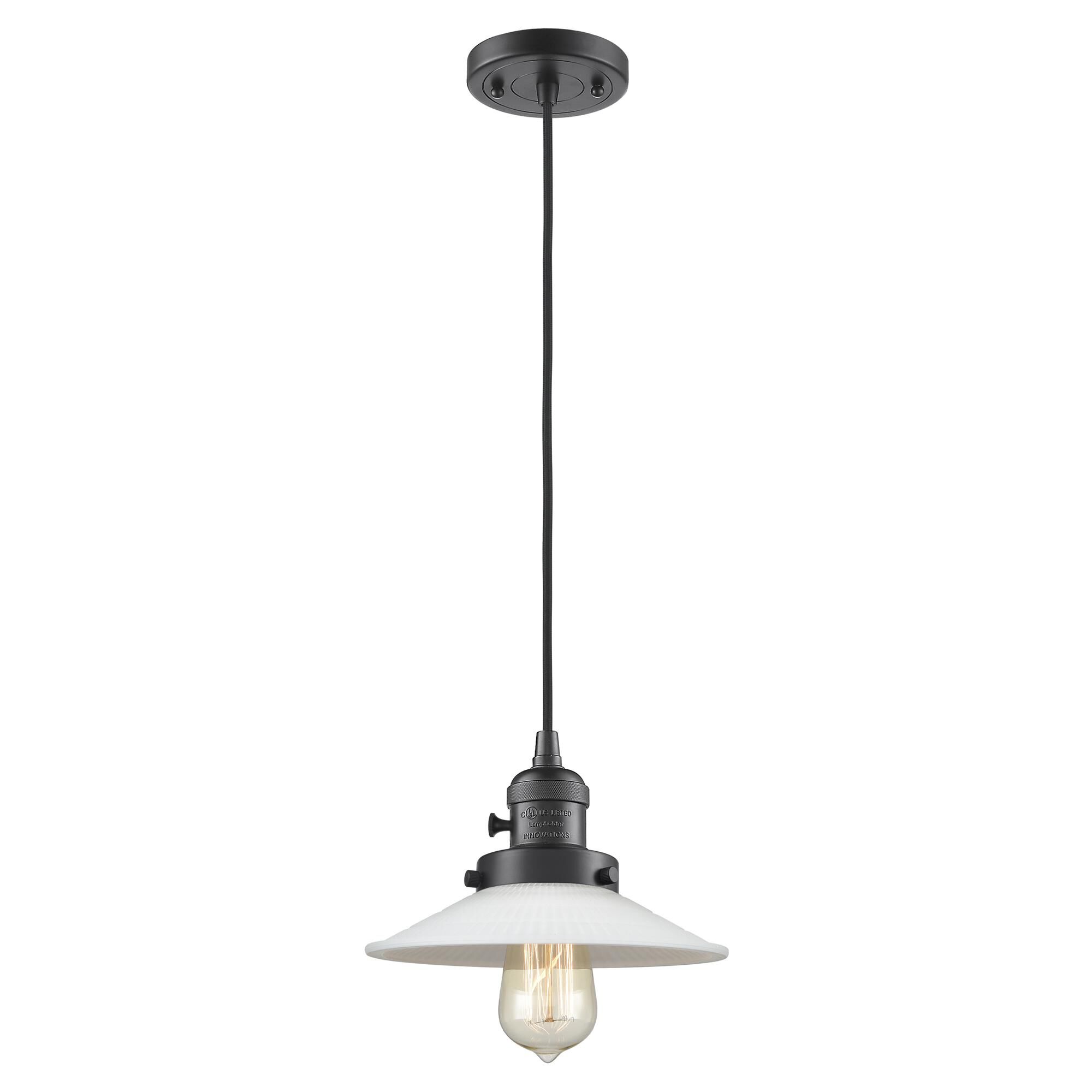 Shown in Oil Rubbed Bronze finish and Matte White glass