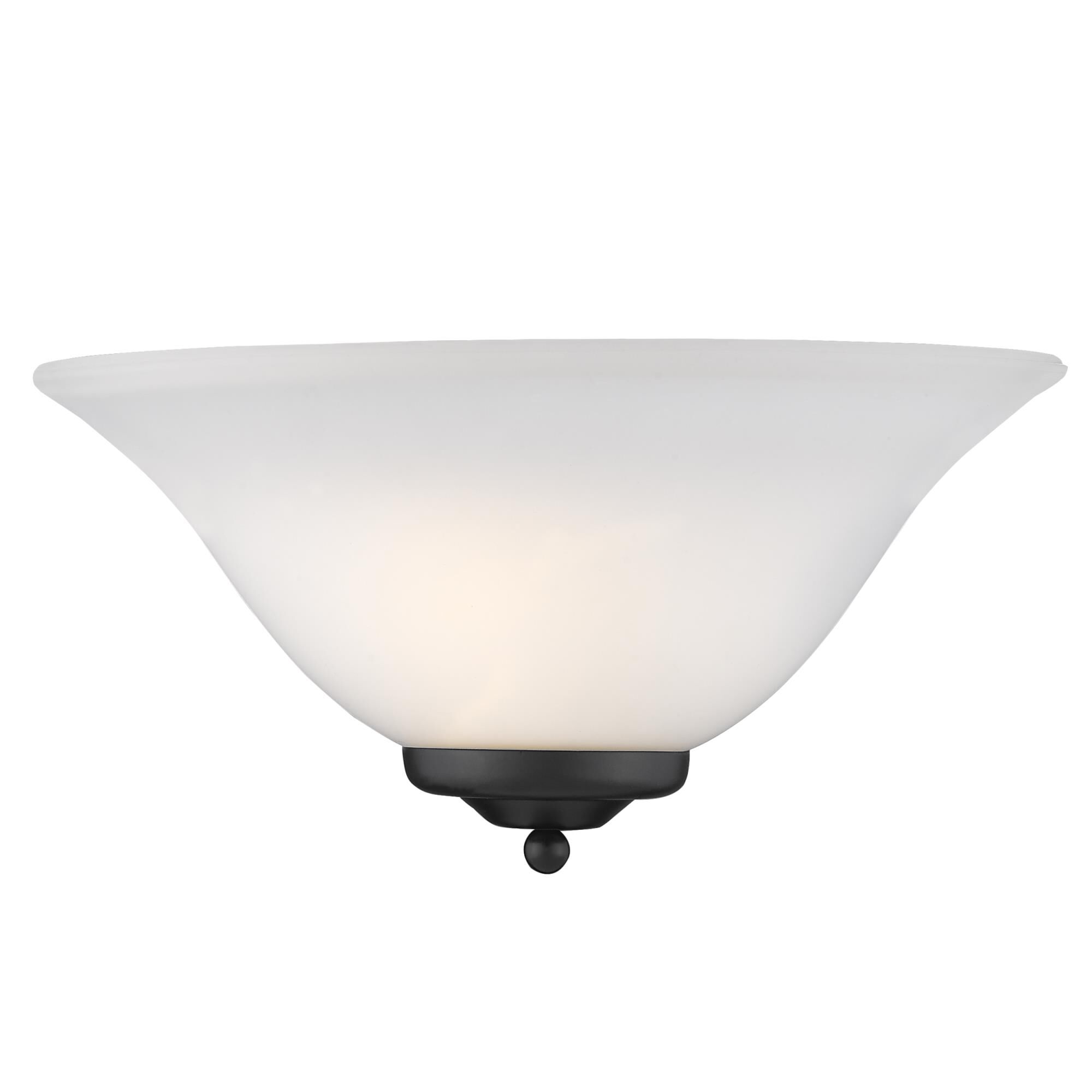 Shown in Black finish and Opal glass and Opal Glass shade
