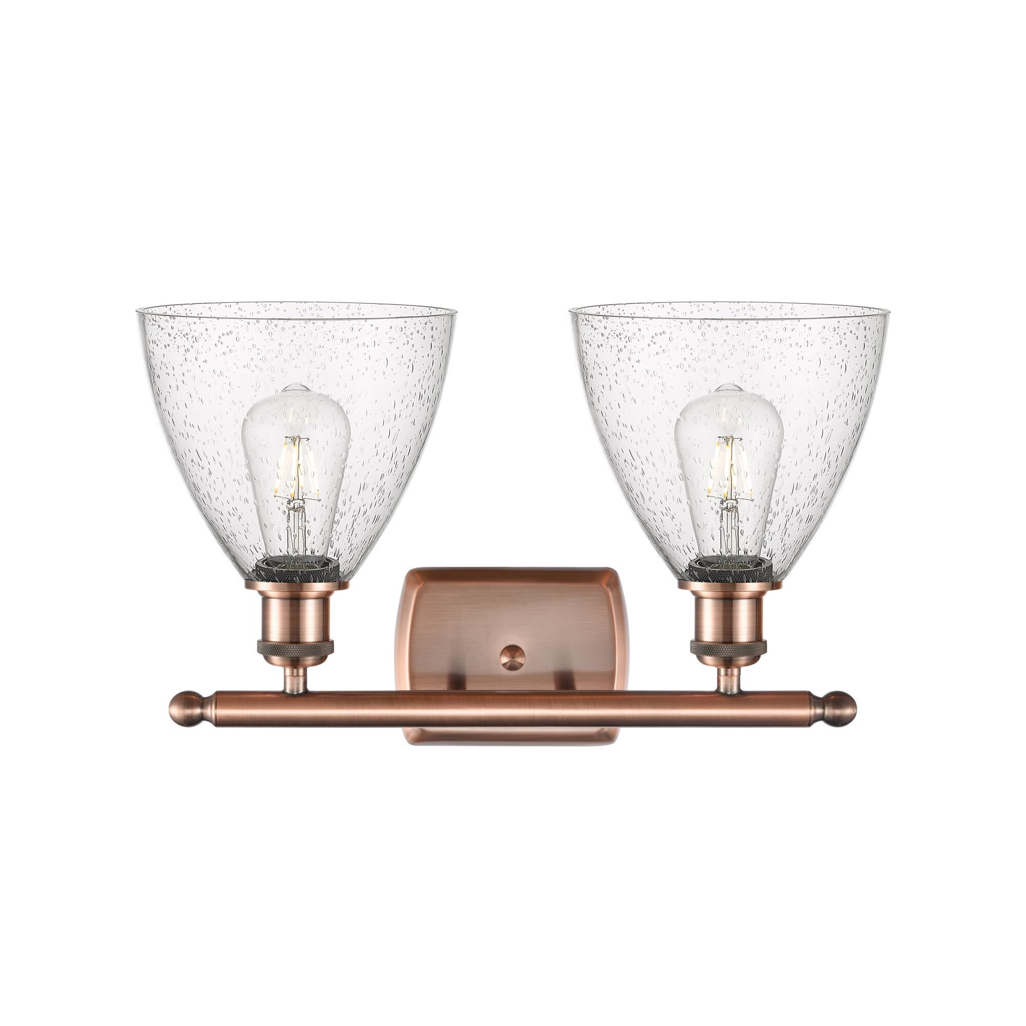 Shown in Antique Copper finish and Seedy Ballston Dome glass and No Shade shade