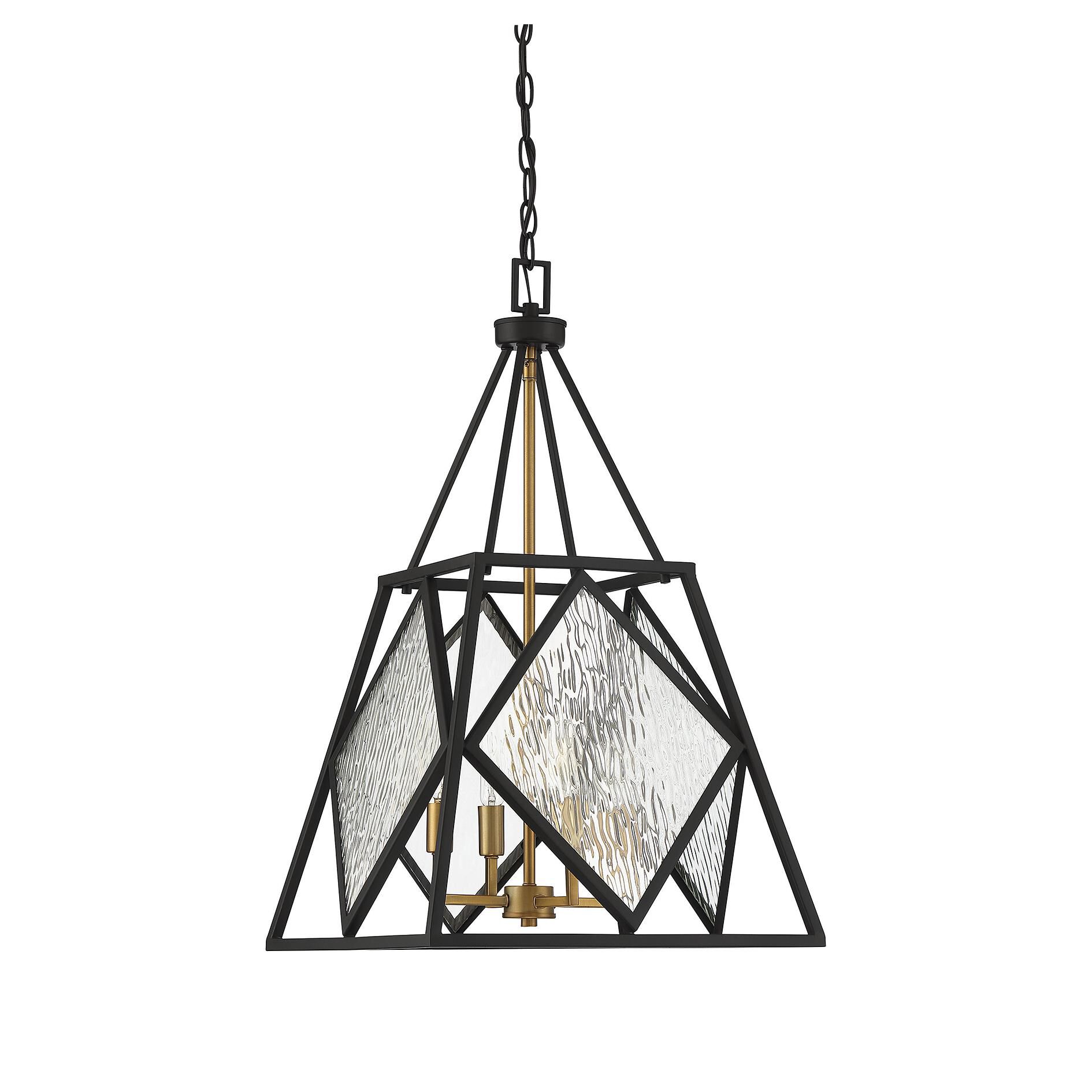 Shown in English Bronze And Warm Brass finish and Clear Water glass