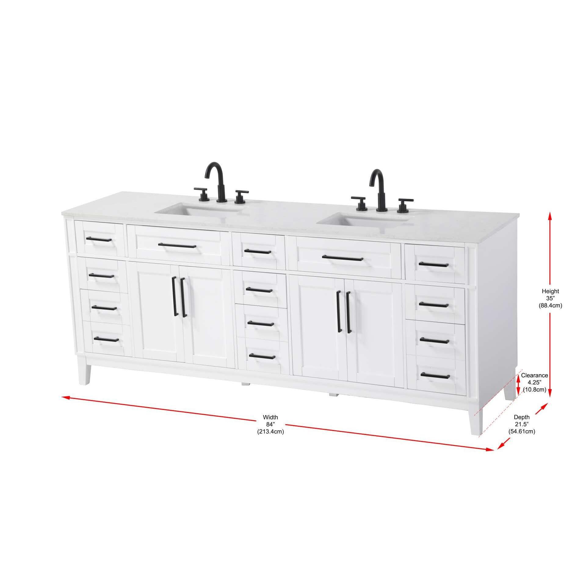 Virginia 84 Inch Bath Vanity by Elegant Decor