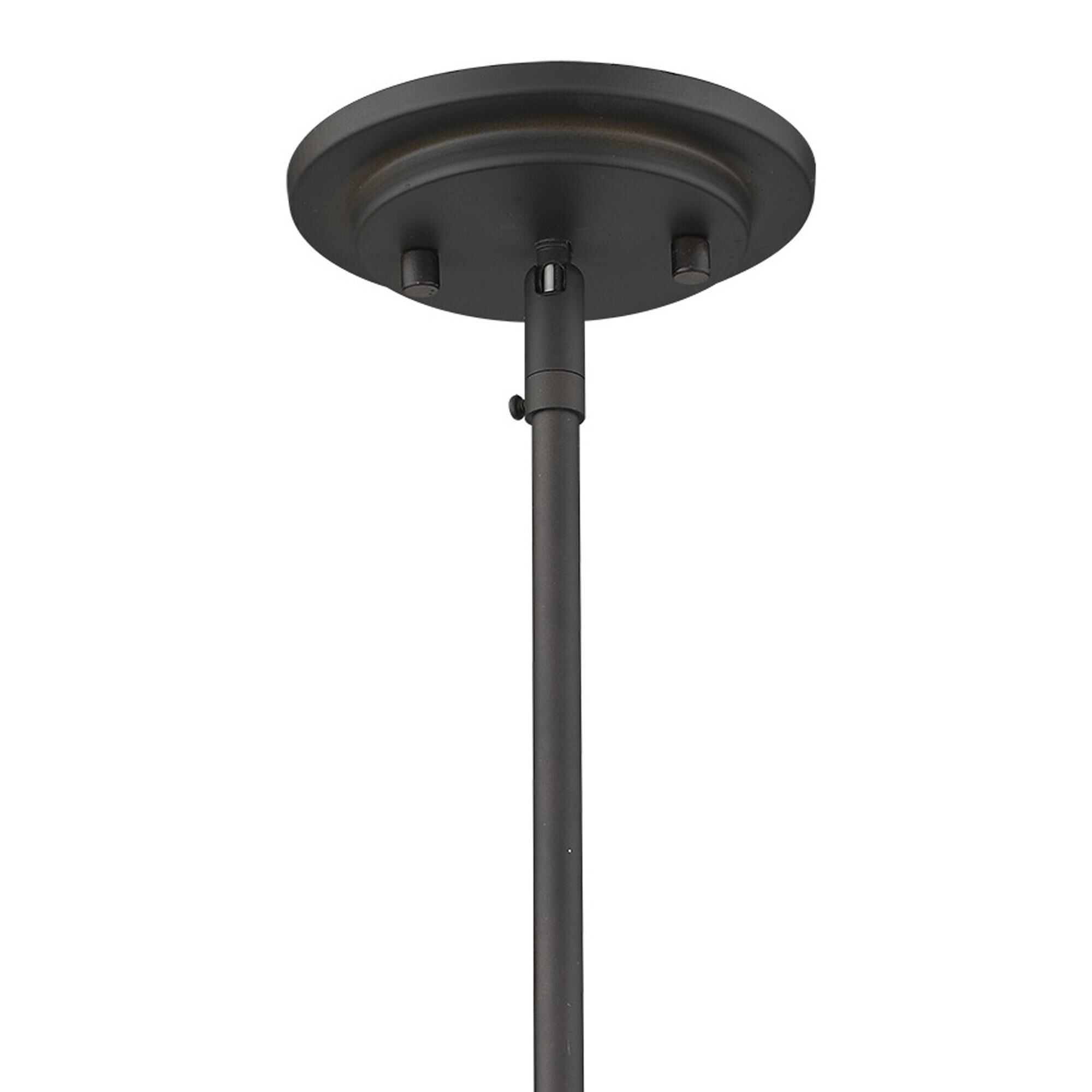 Shown in Oil-Rubbed Bronze finish and Clear glass and Clear, Dome Shaped Glass Globe shade