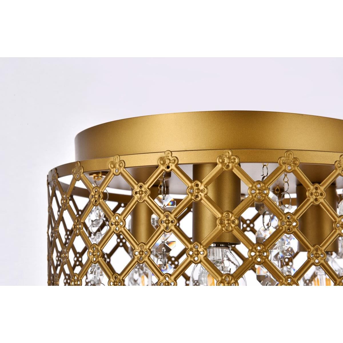 Shown in Brass finish and Royal Cut Clear crystal