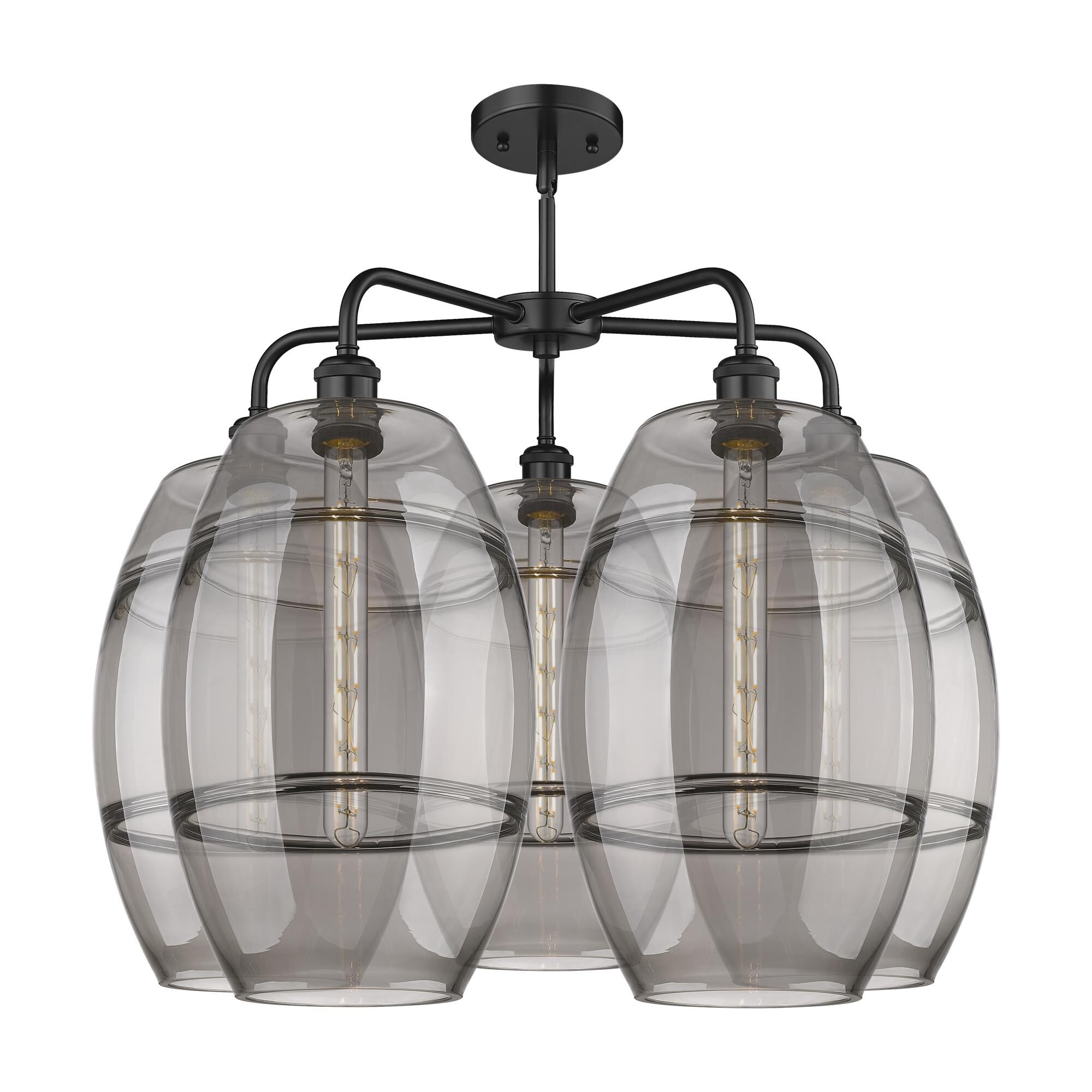 Shown in Matte Black finish and Light Smoke glass