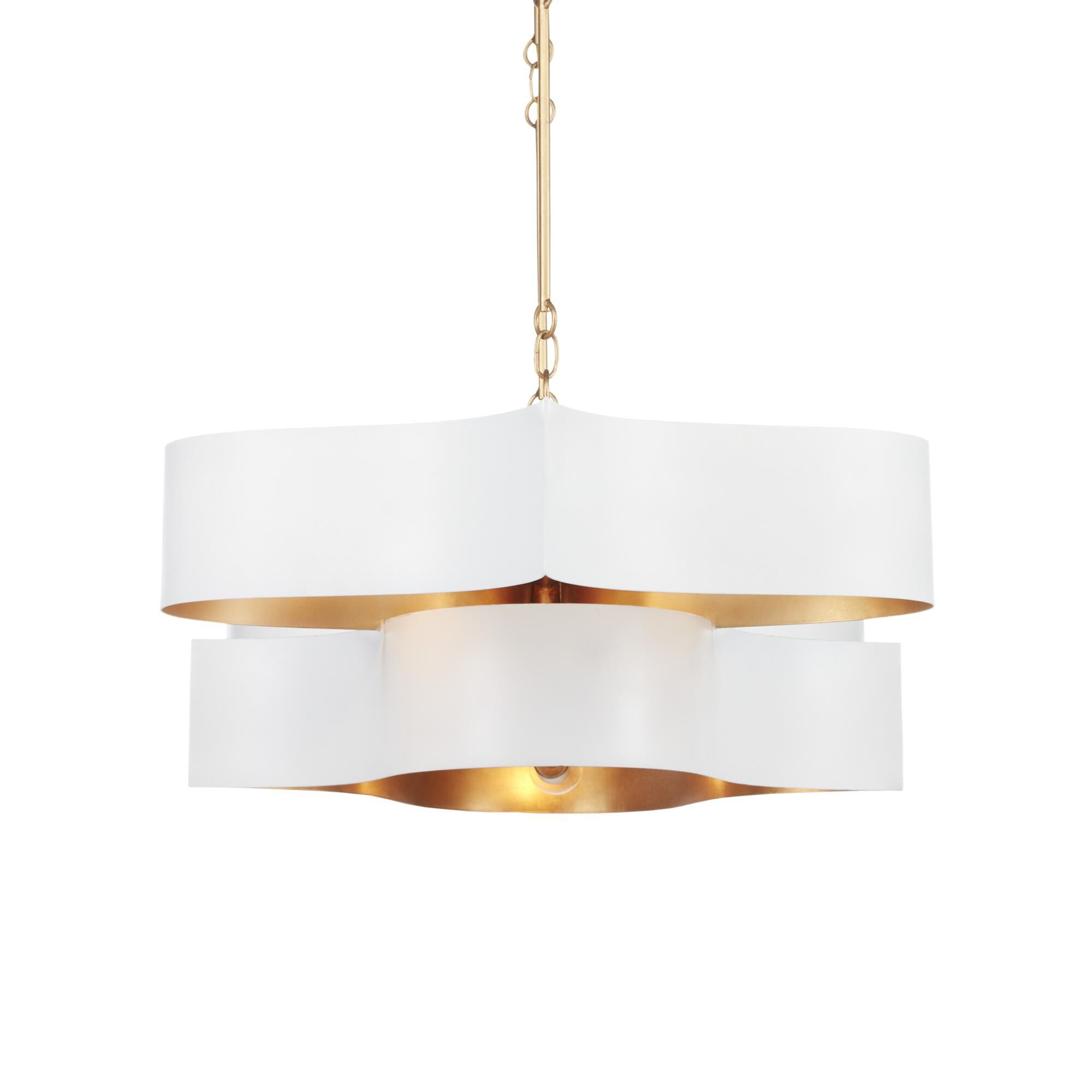 Shown in Sugar White/Contemporary Gold Leaf finish