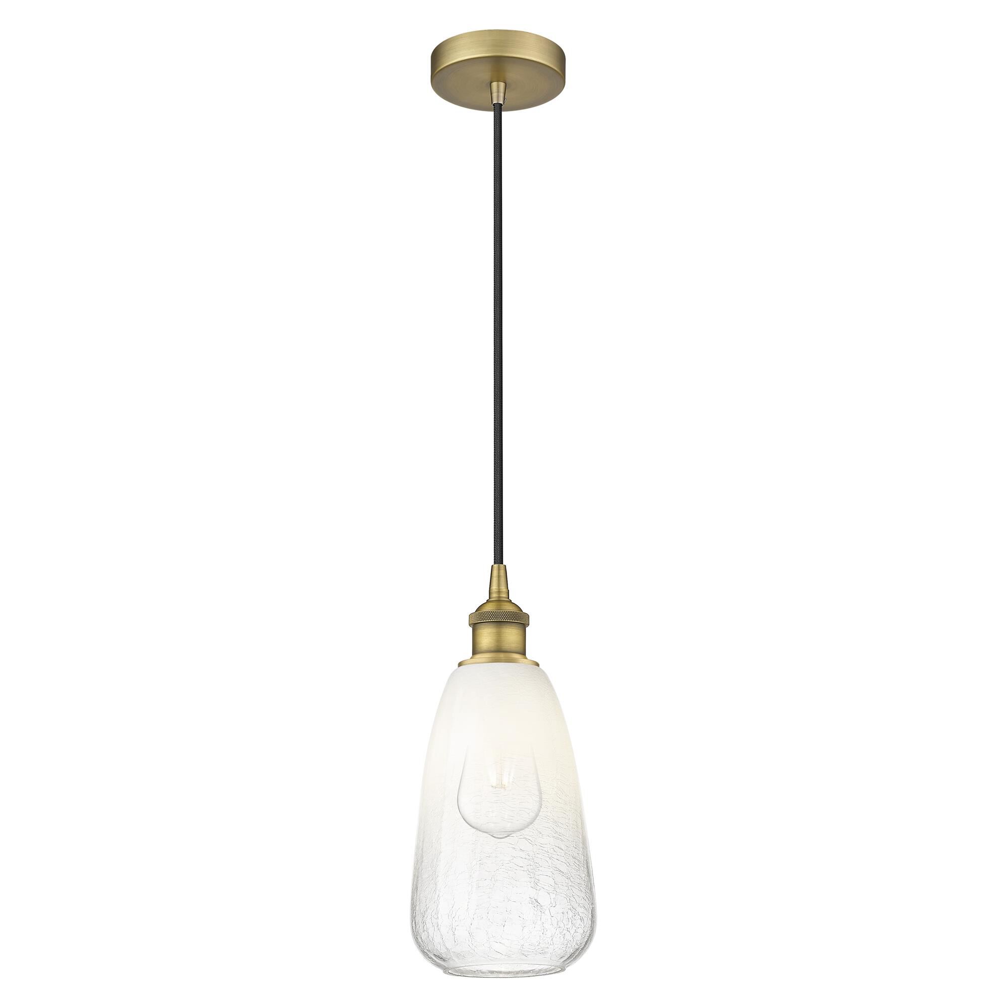 Shown in Brushed Brass finish and Opal glass