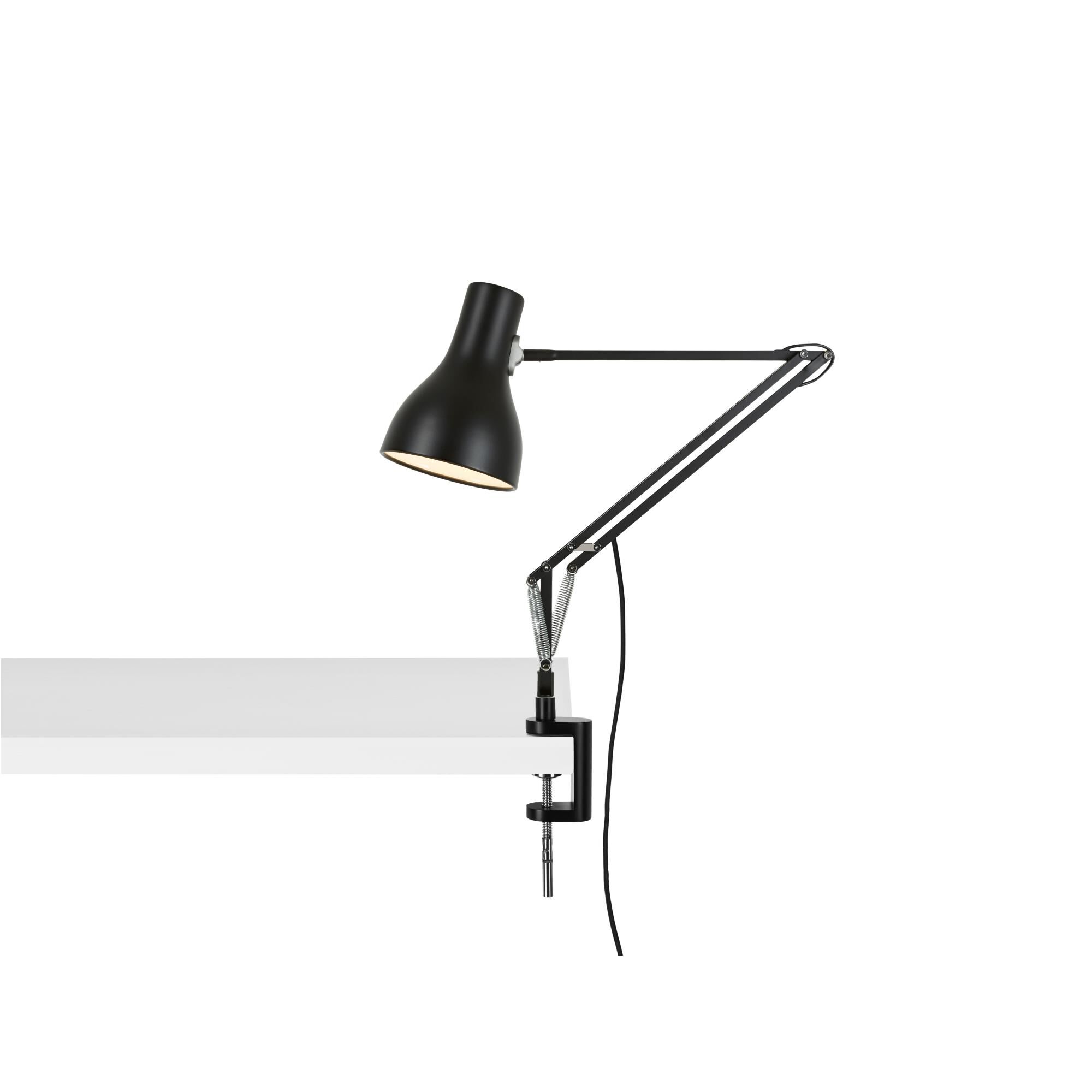 Shown in Jet Black finish and Aluminum shade