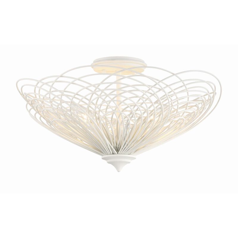 Doral 19 Inch 3 Light Semi Flush Mount by Crystorama