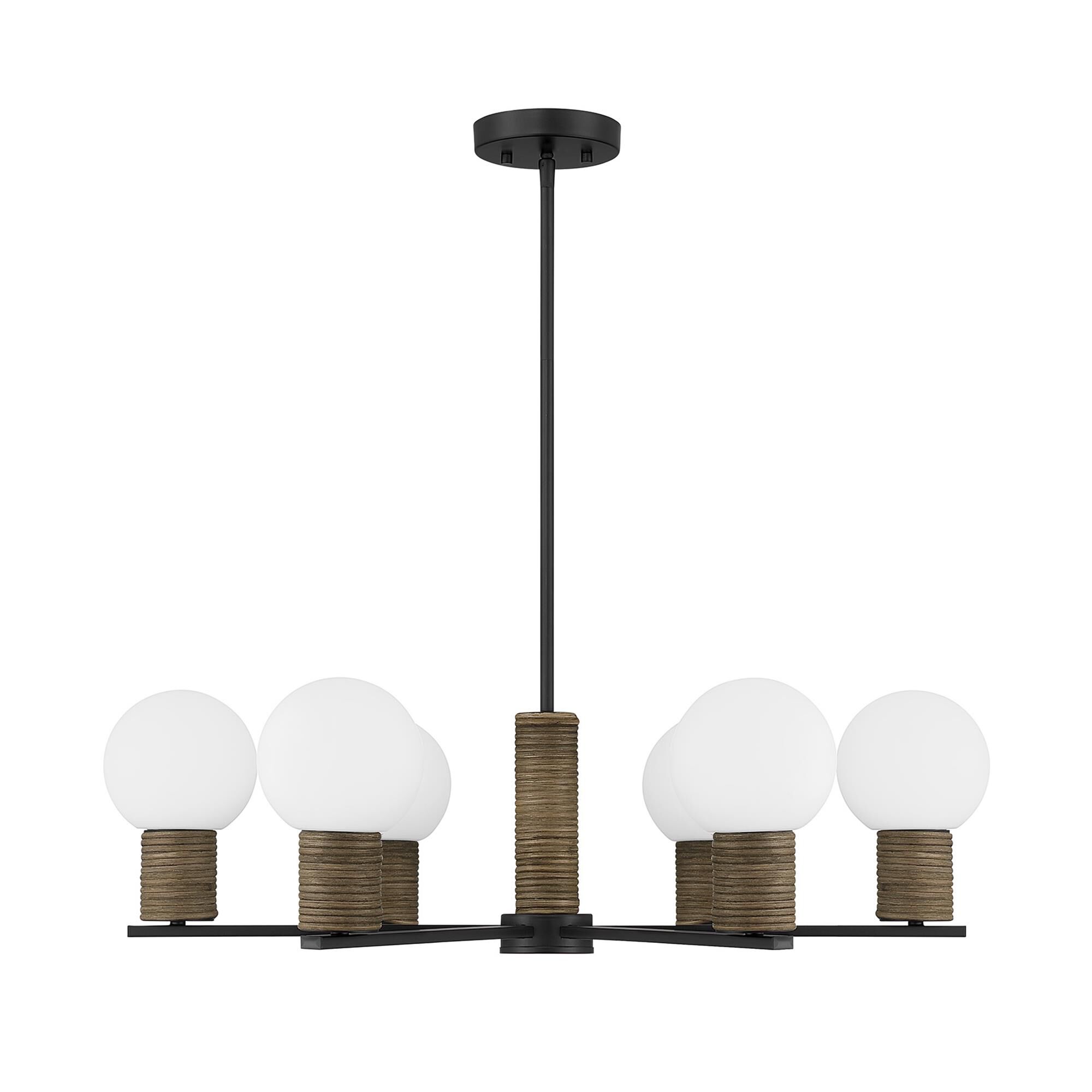 Shown in Matte Black finish and White Opal glass