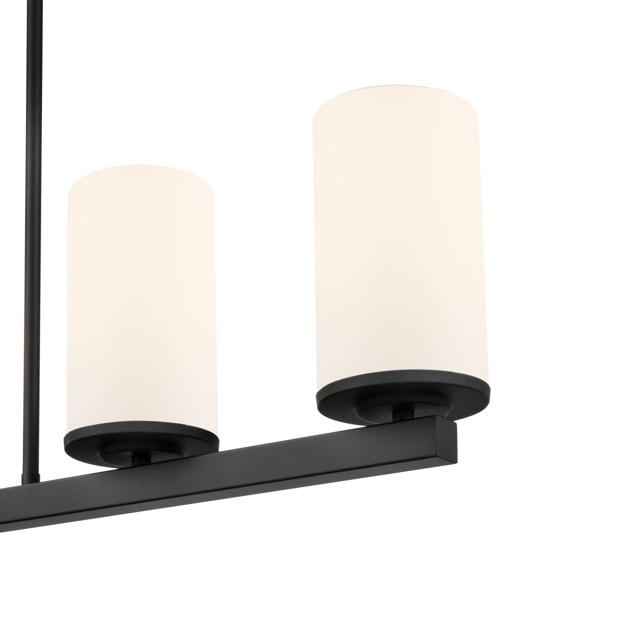 Shown in Matte Black finish and Etched White glass