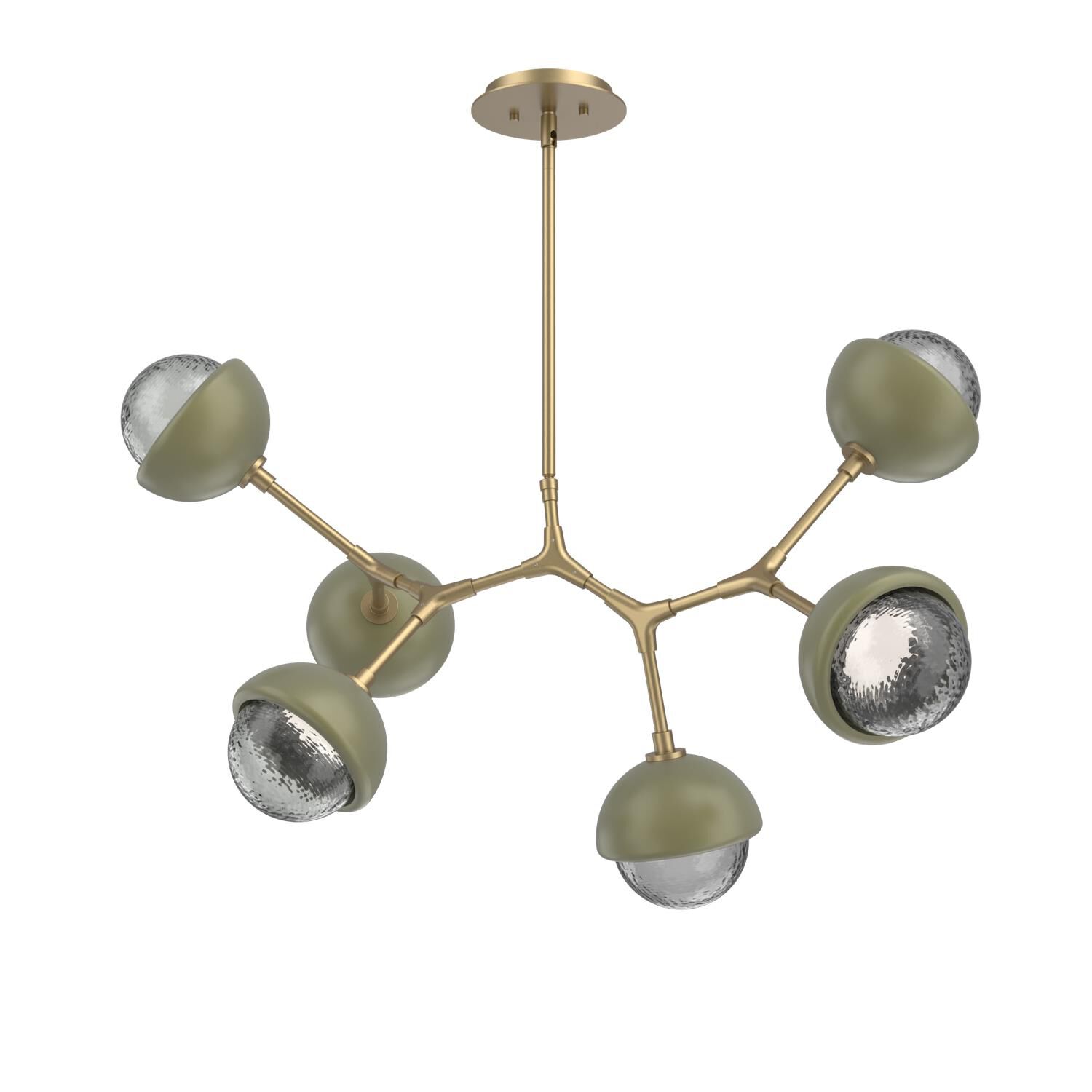 Levi Wilson Cabochon 31 Inch Linear Suspension Light by Hammerton Studio