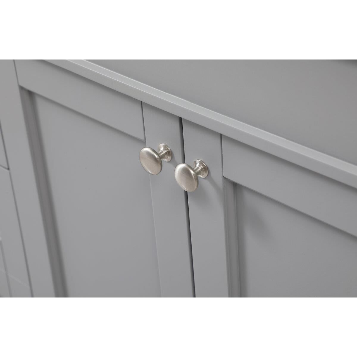 Shown in Grey finish and Backsplash accent