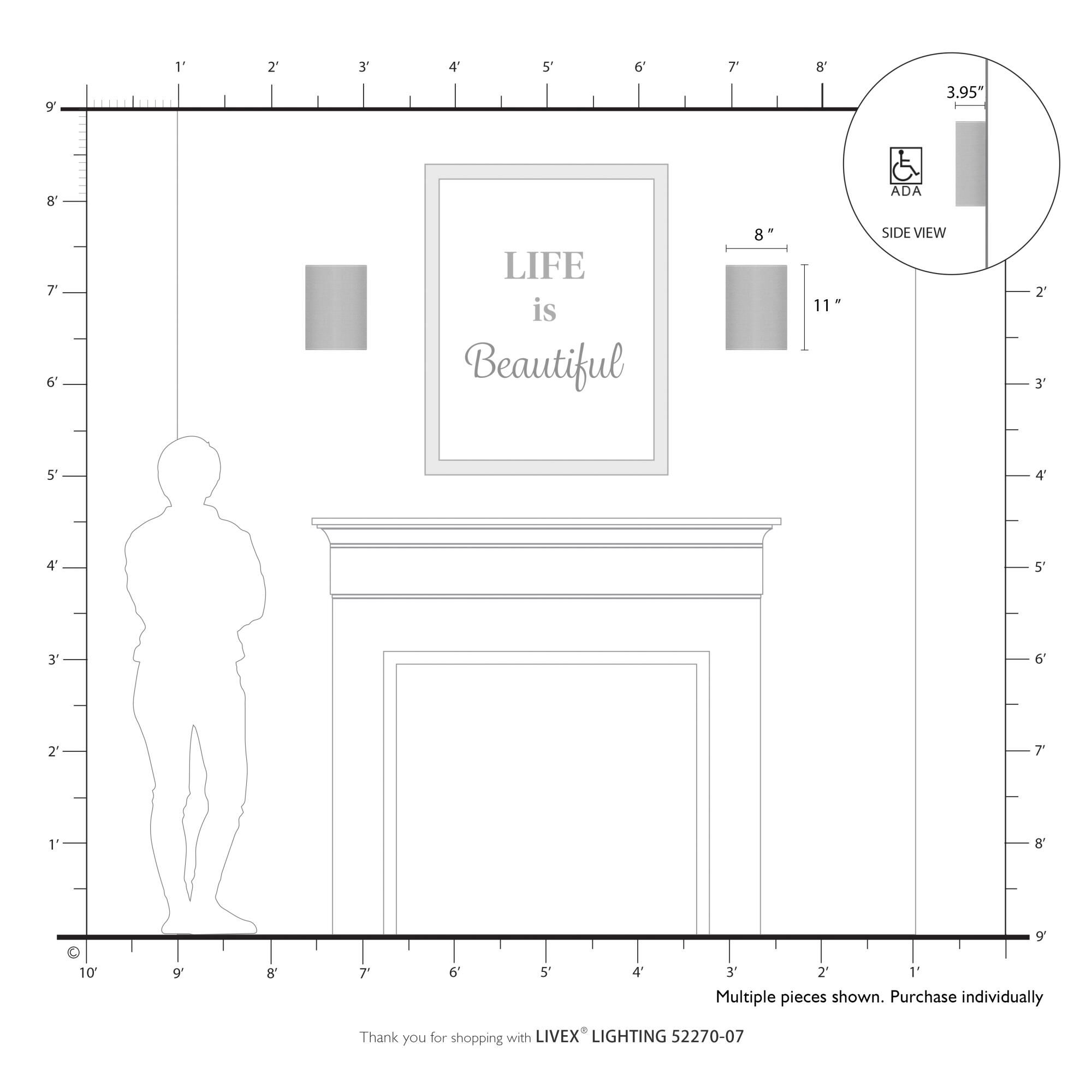Summit 11 Inch Wall Sconce by Livex Lighting