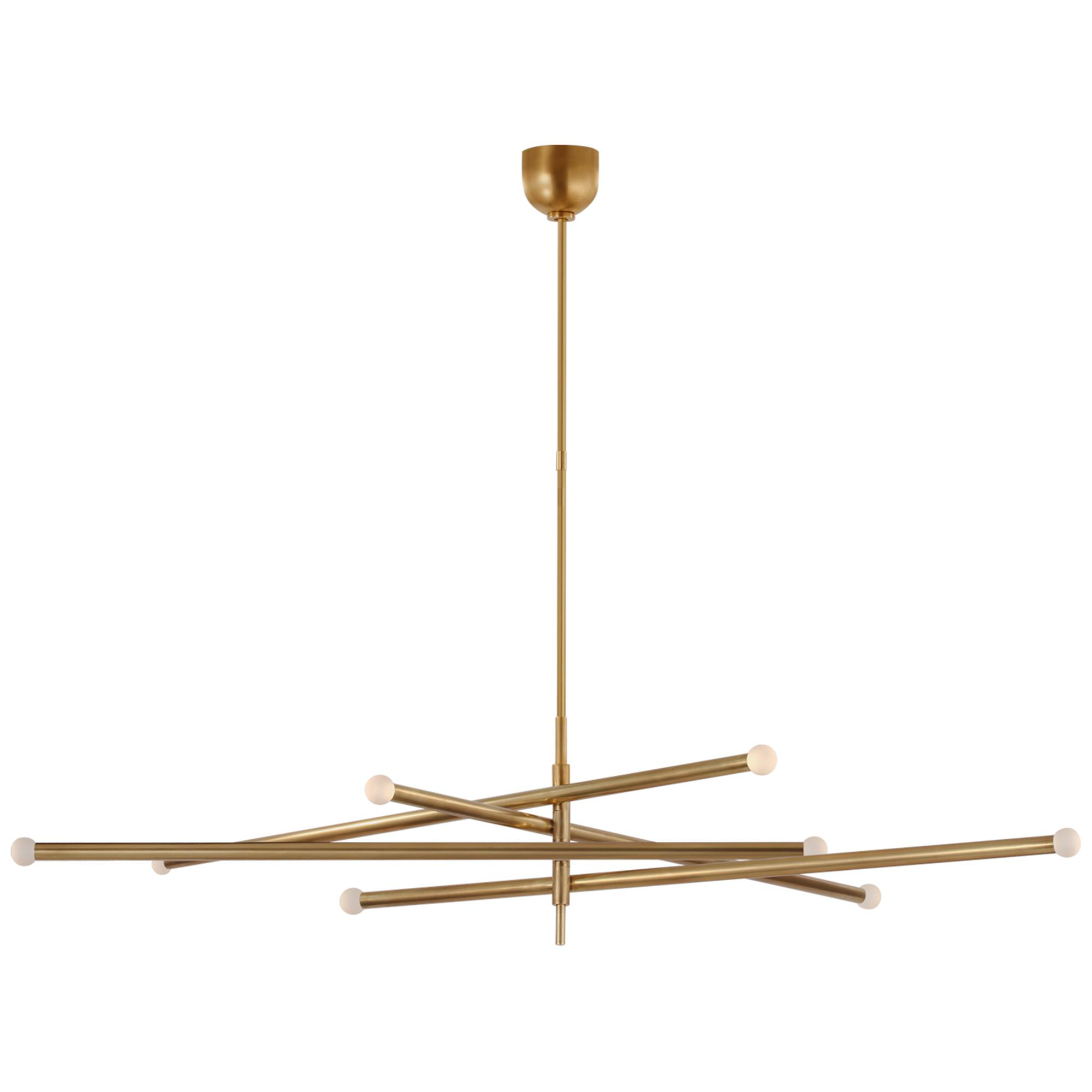 Shown in Antique-Burnished Brass finish and Etched Crystal Orb glass