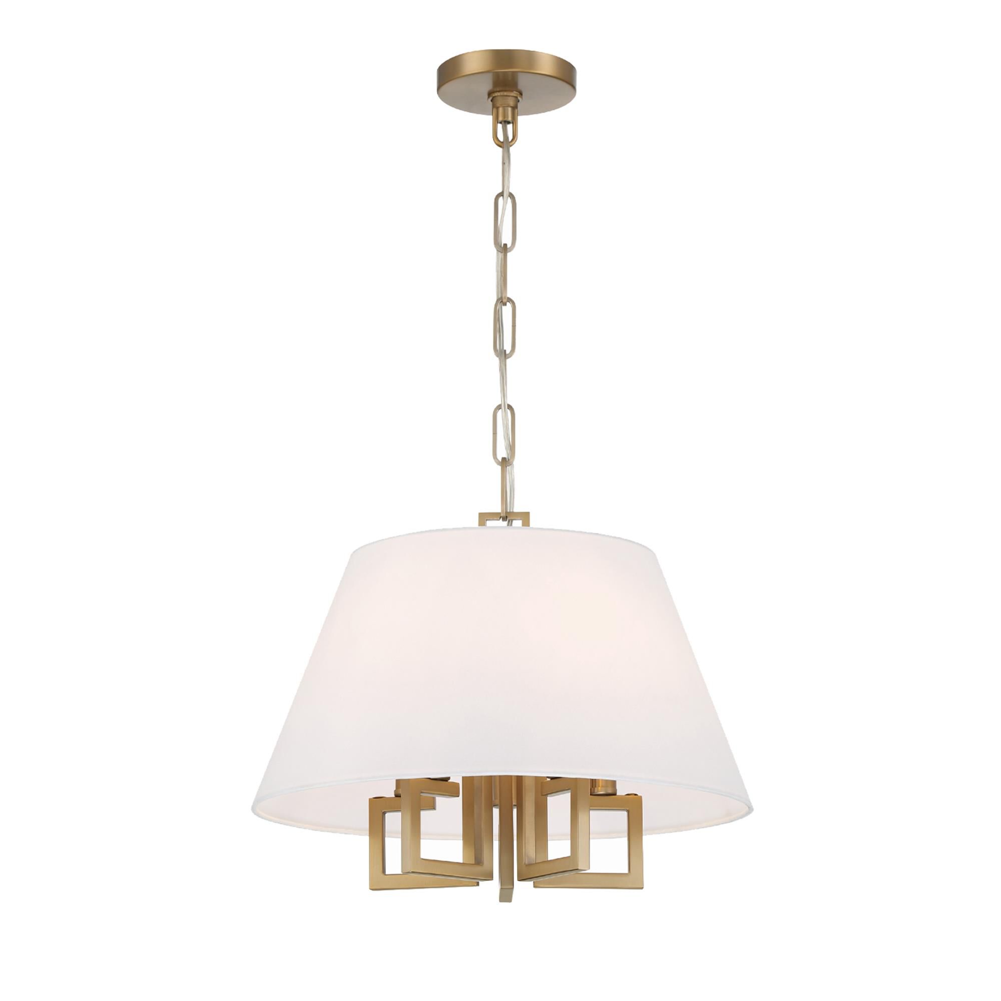 Shown in Vibrant Gold finish and Silk glass and Silk shade