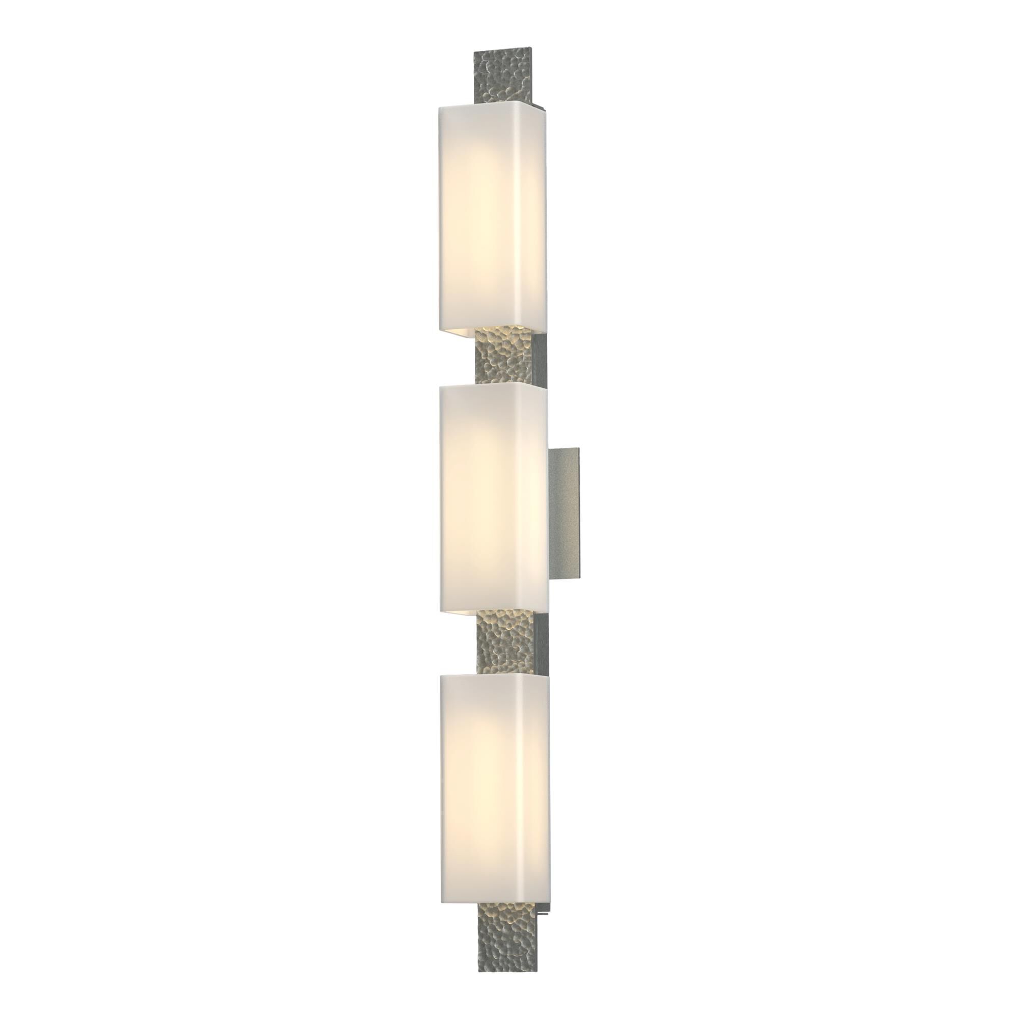 Shown in Vintage Platinum finish and Opal  glass