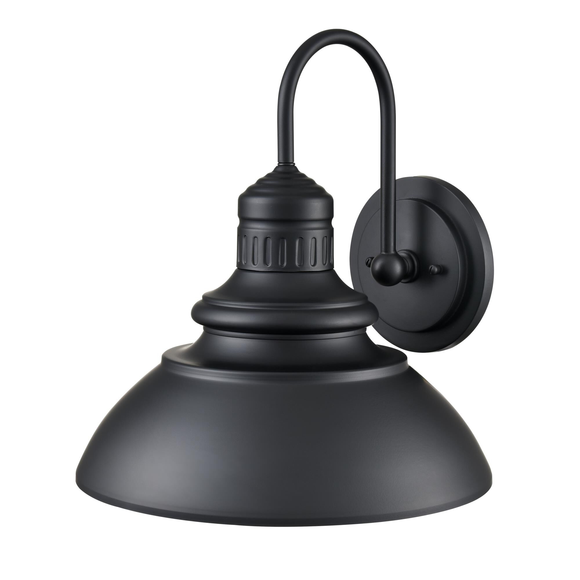 Shown in Powder Coated Black finish and Black shade