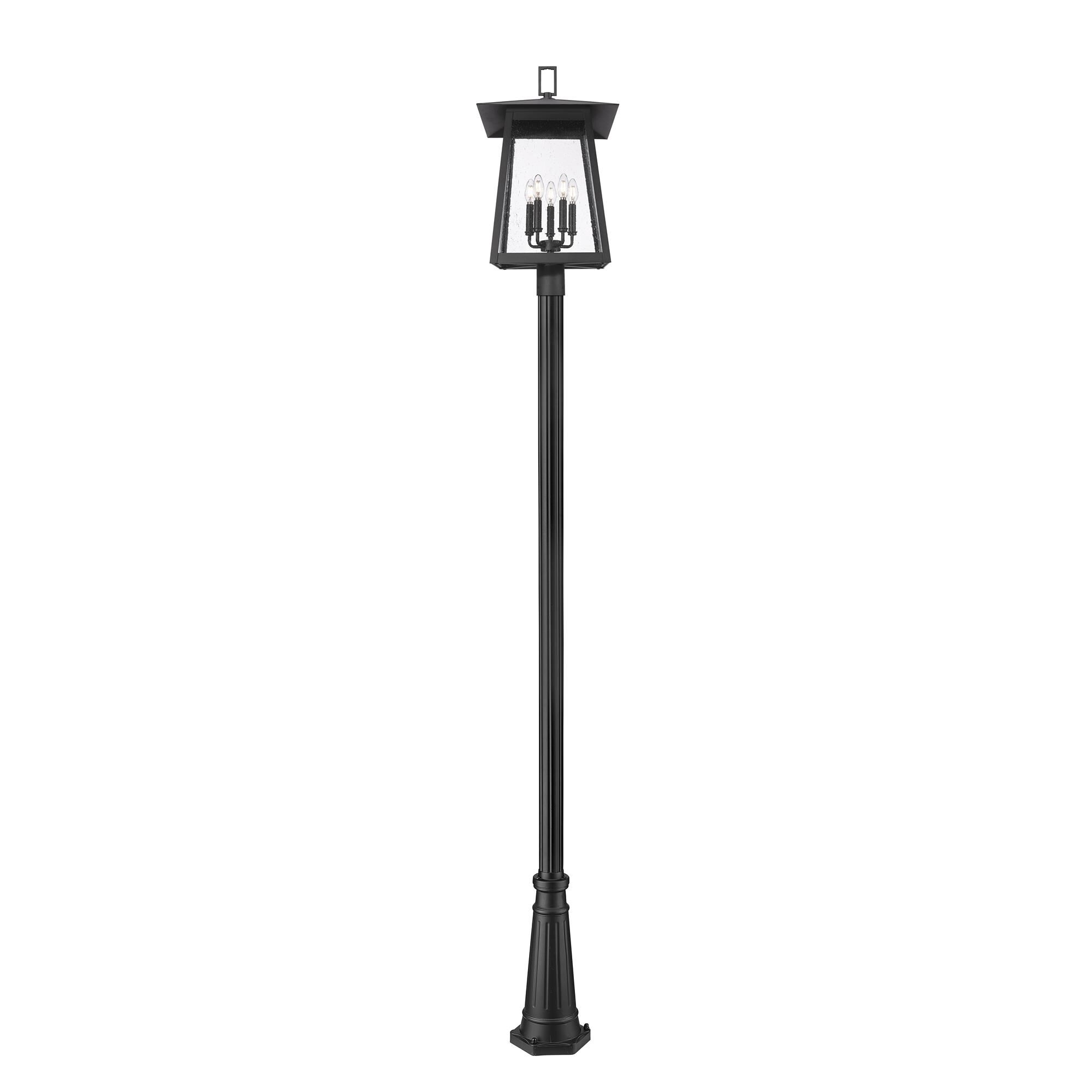 Shown in Black finish and Clear Seedy glass and Clear Seedy shade