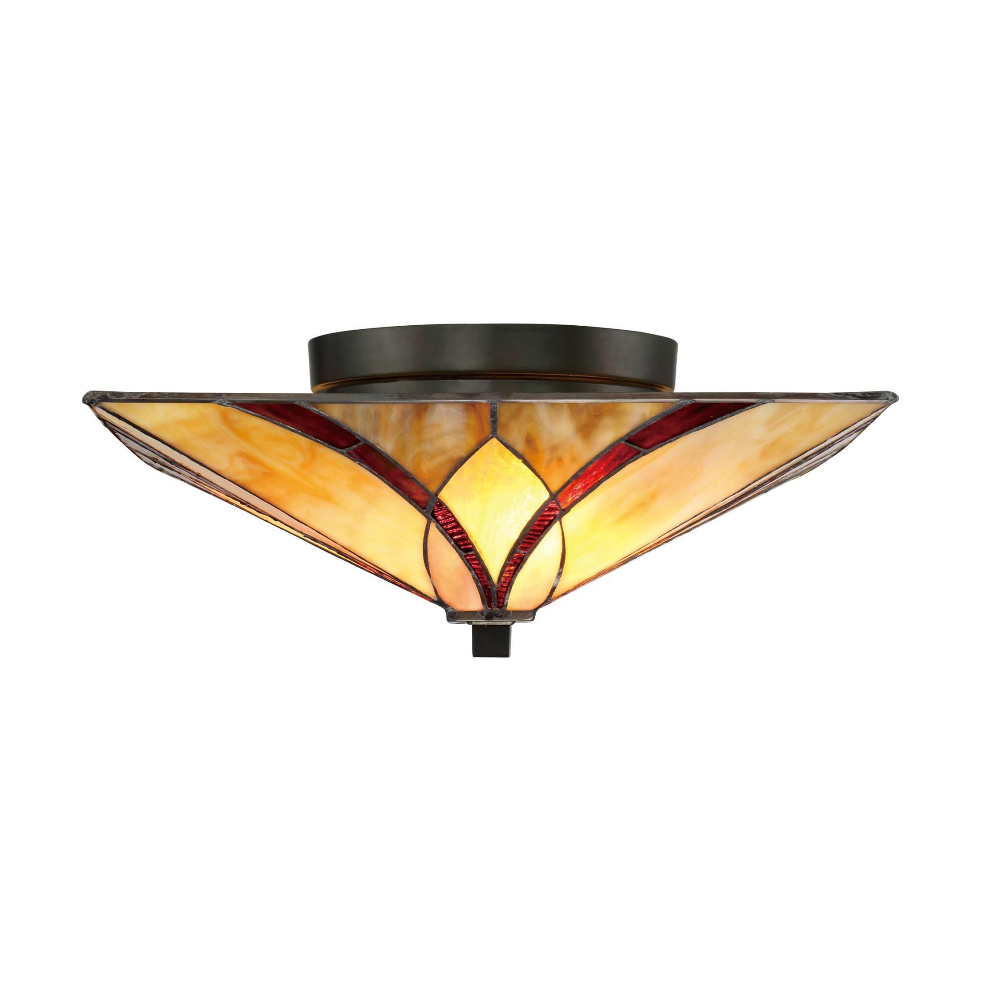 Asheville 15 Inch 2 Light Flush Mount by Quoizel
