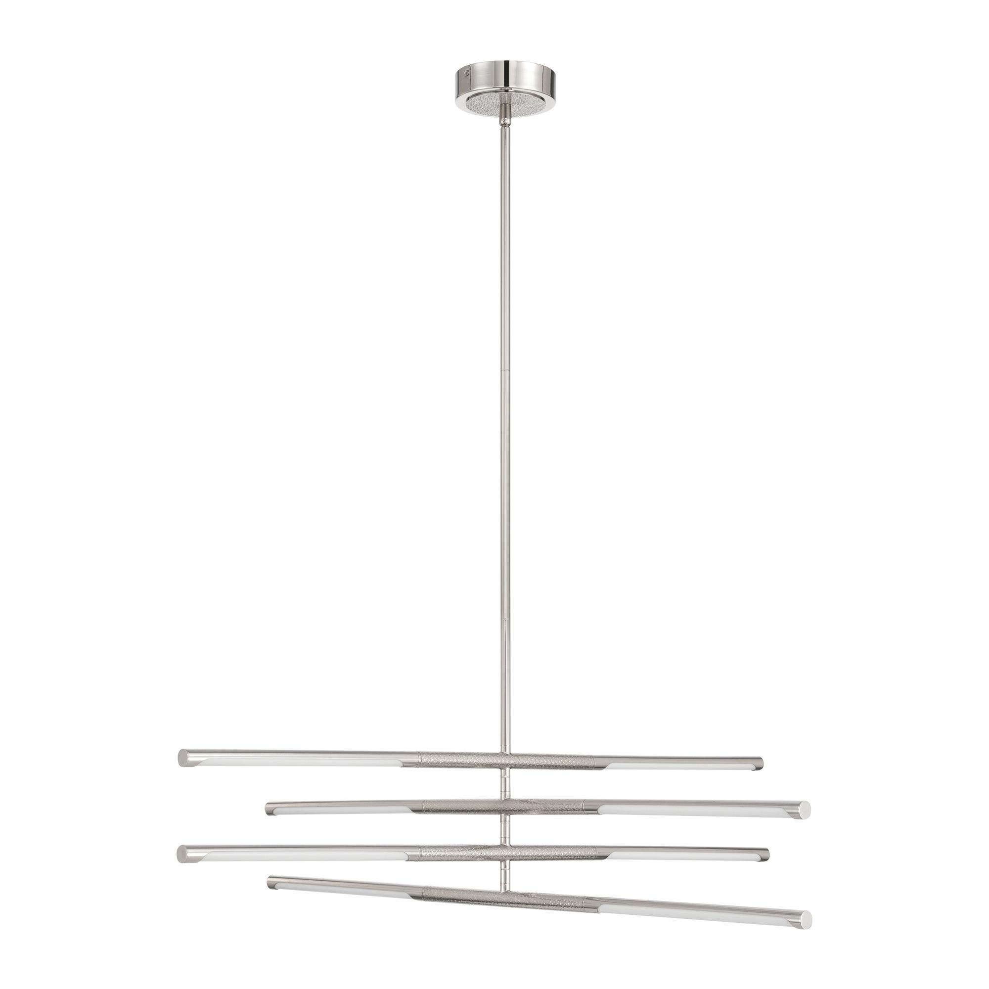 Shown in Polished Nickel finish and White glass