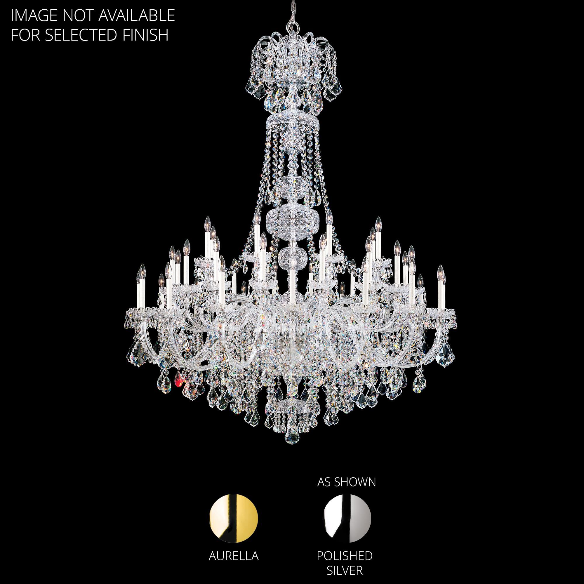 Shown in Polished Gold finish and Clear Radiance crystal