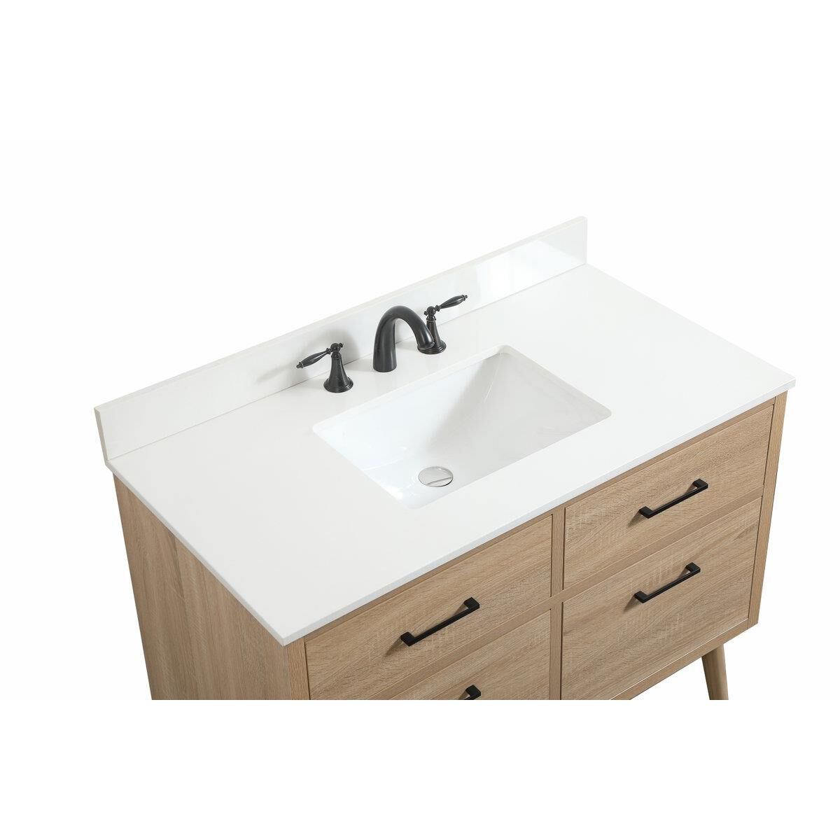 Shown in Mango Wood finish and With Backsplash accent