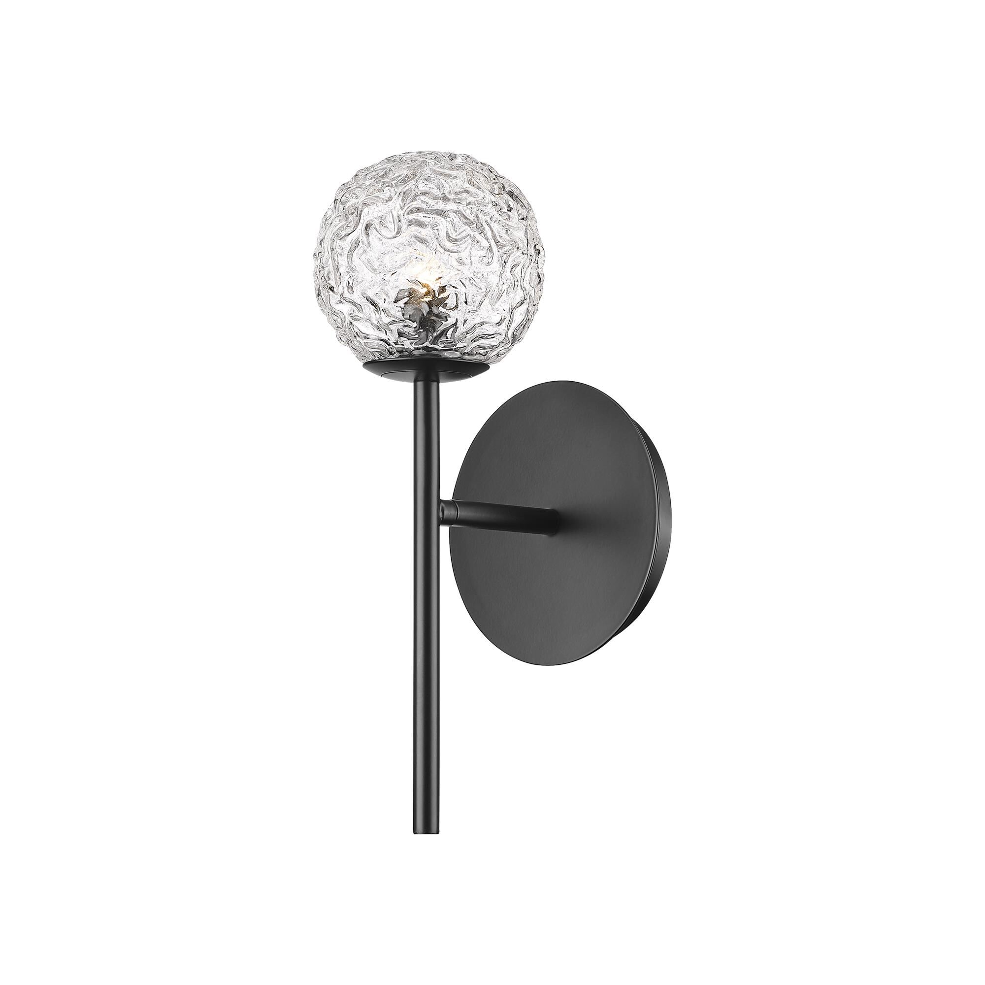 Shown in Matte Black finish and Clear shade
