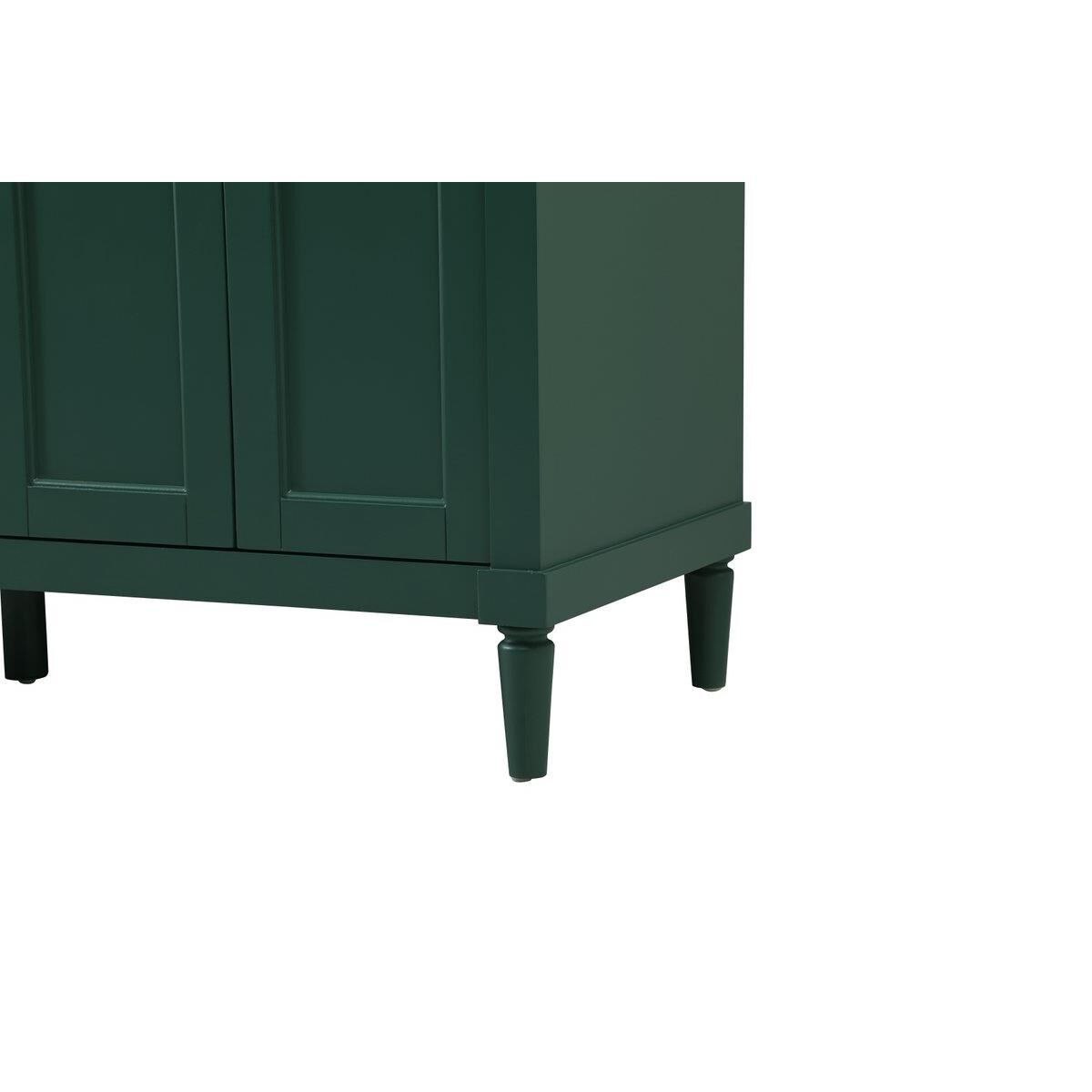 Shown in Green finish and Single Bathroom Vanity accent
