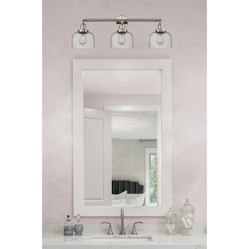 Bruno Marashlian Large Bell 32 Inch 3 Light Bath Vanity Light by Innovations Lighting