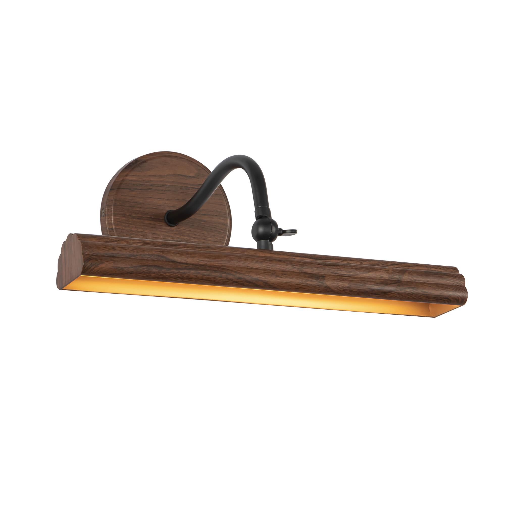 Shown in Walnut finish and Frosted Acrylic Diffuser glass and Aluminum shade