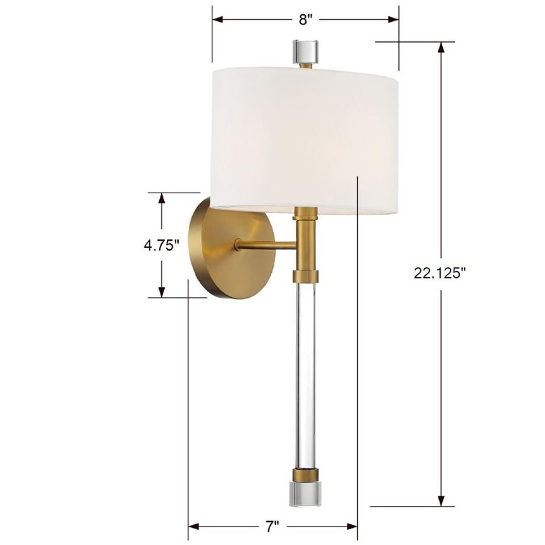 Crystorama Rachel 22 Inch Wall Sconce