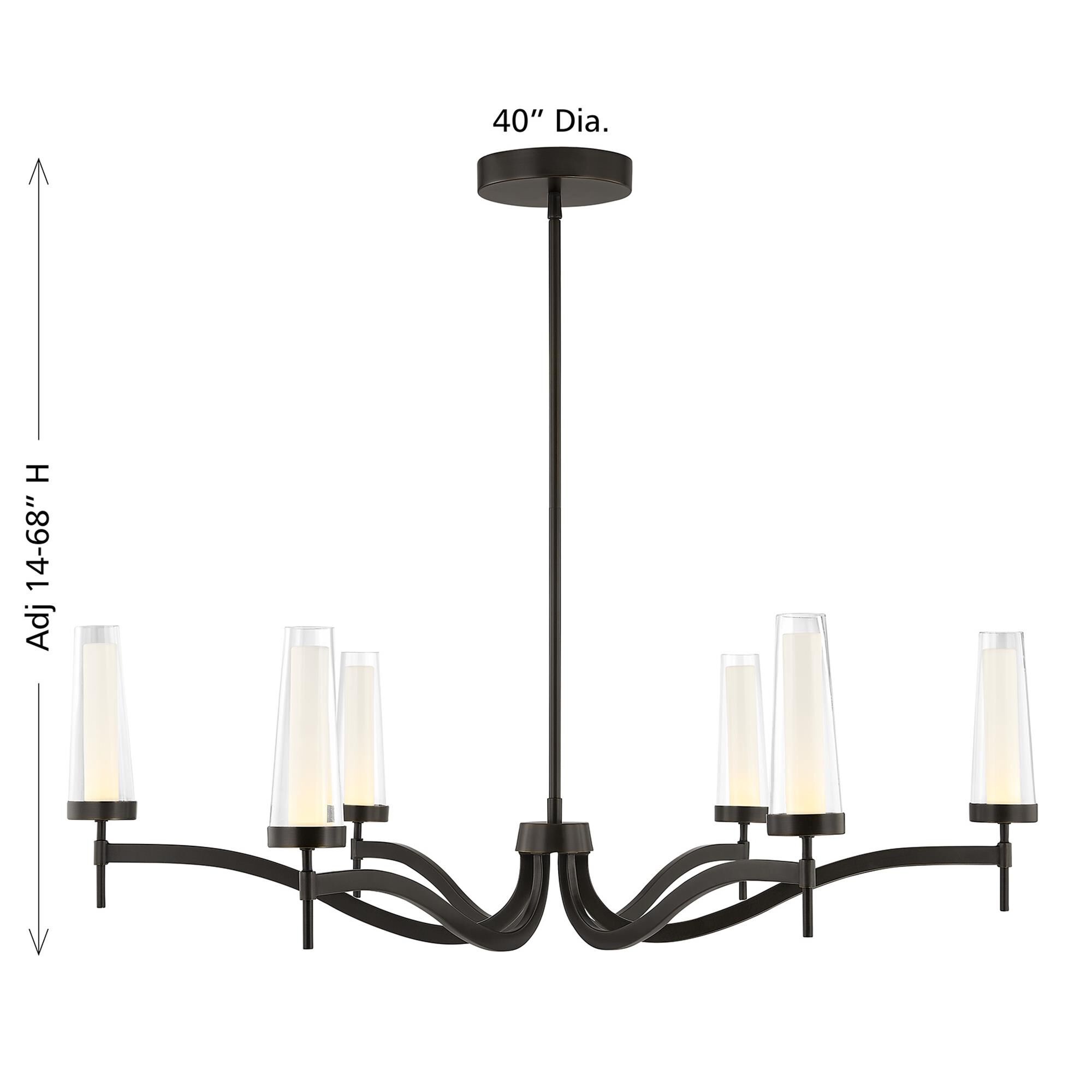 Shown in Mediterranean Bronze finish and Clear/Opal glass